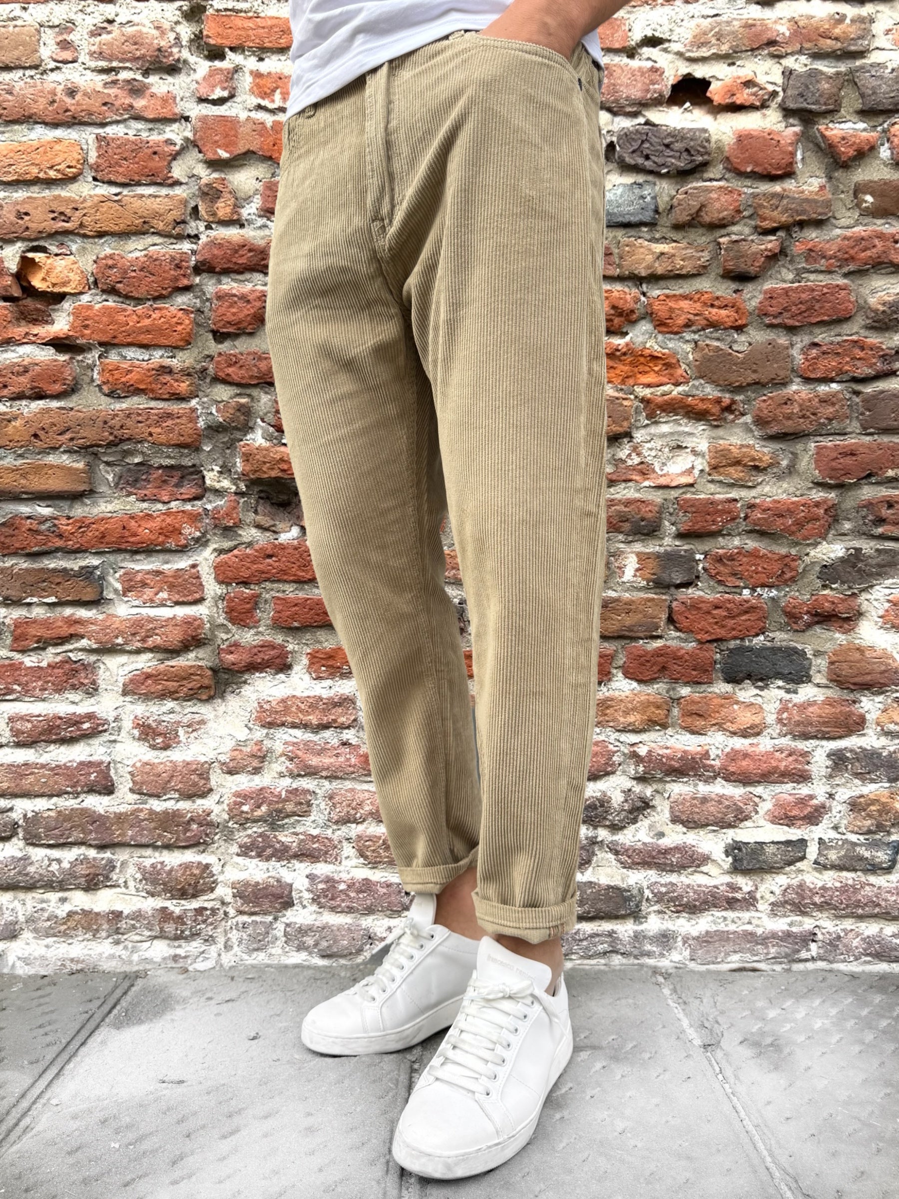 Pantalone Gianni Lupo Velluto Fango 6227 (12258209759572) (12258209399124)