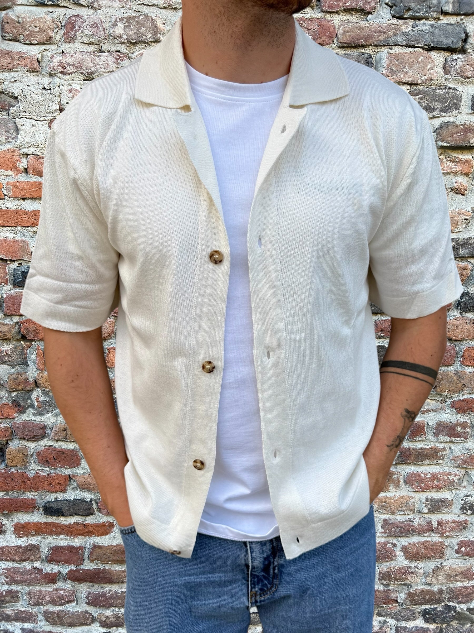 Camicia Polo Berna Panna 405 (12061634756948)