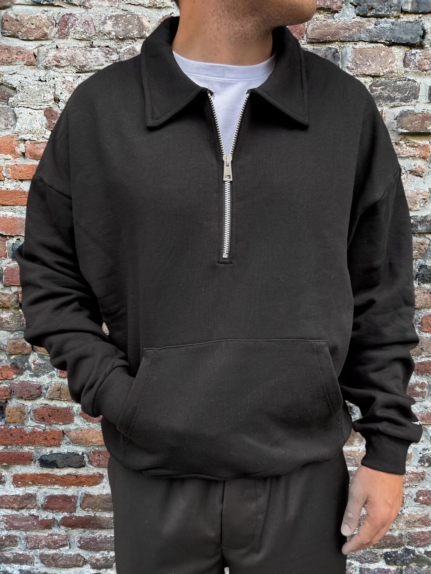 Felpa Why Not Brand Polo Sweat Nera (12278633759060)