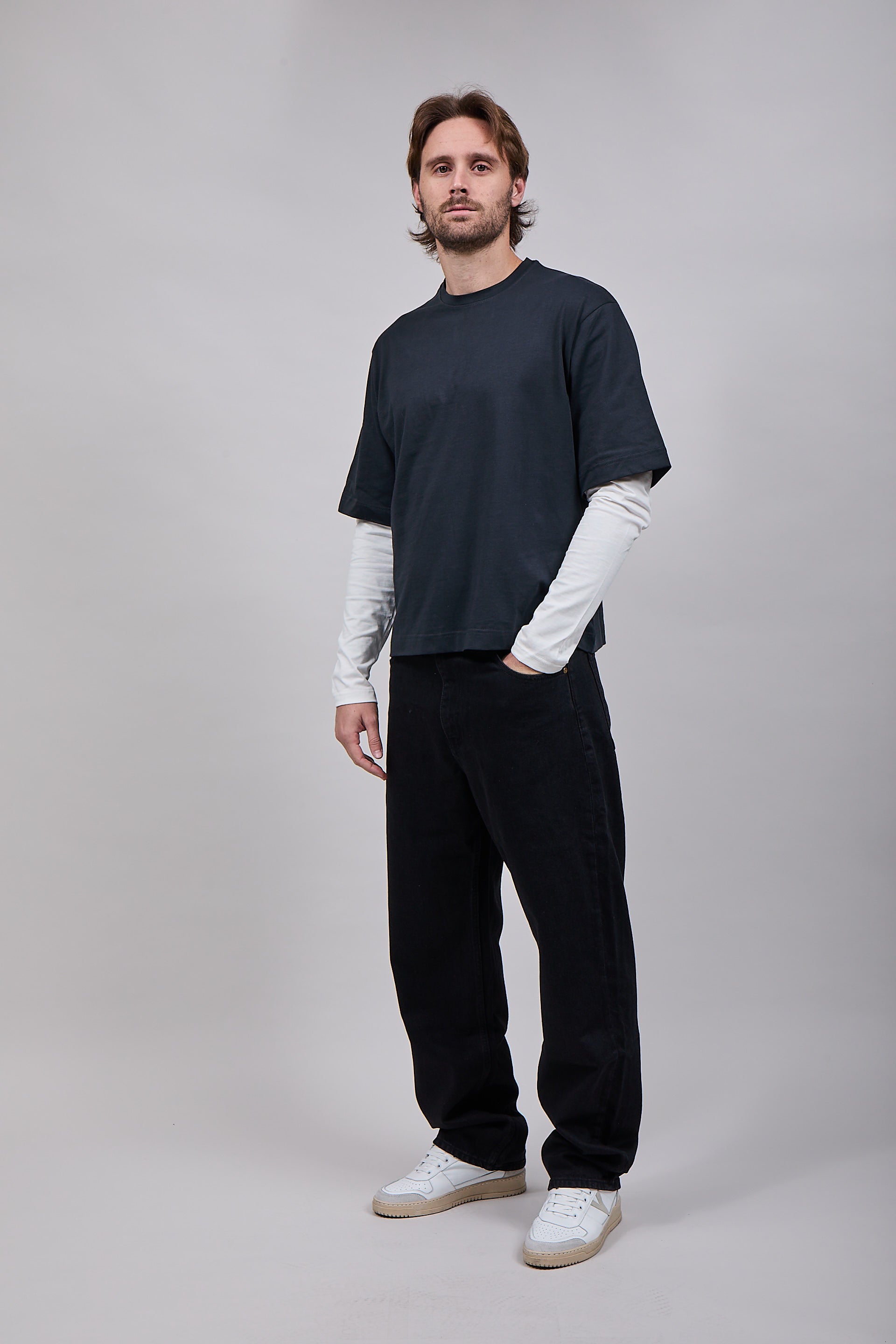 T-shirt Doppiamanica Berna Aquila Piombo