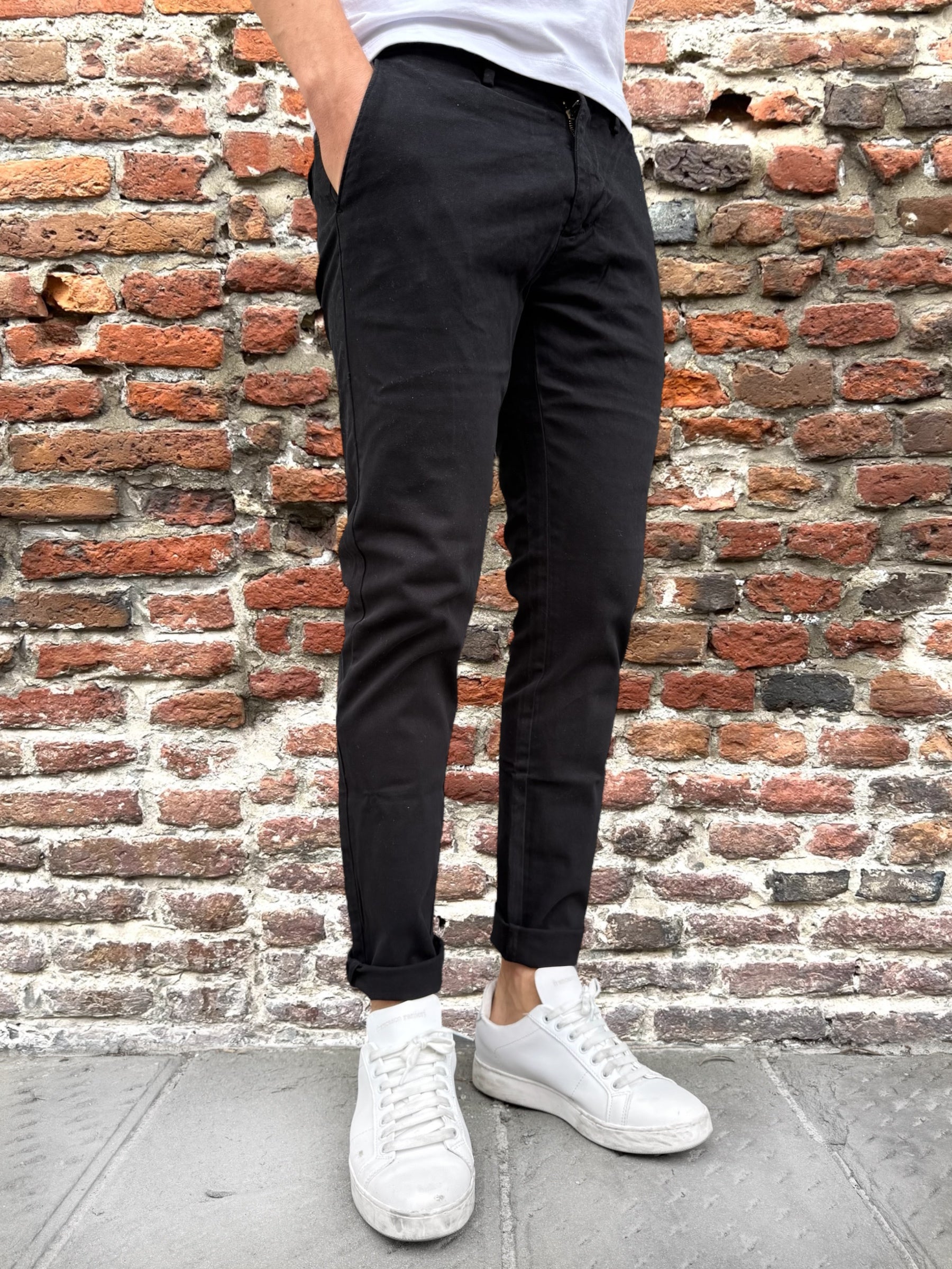 Pantalone Gianni Lupo Chinos Tahoma Nero (12242069717332)