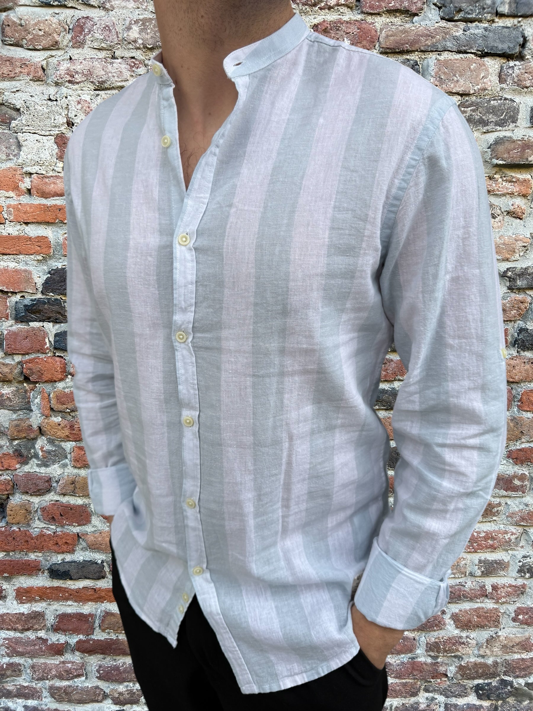 Camicia Over-d Coreana Righe Polvere C15 (11907861315924)