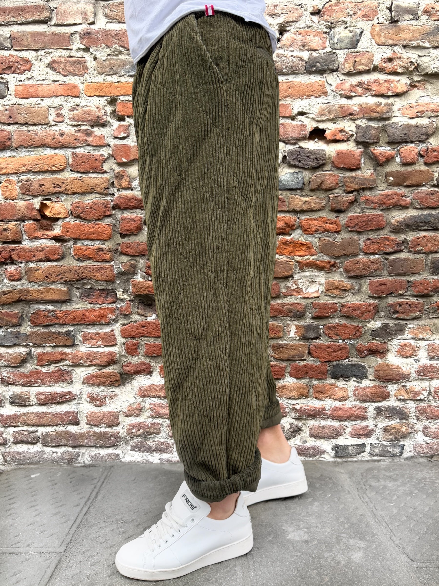 Pantalone  Berna Velluto Avocado Trapuntato 324 (11775174836564)