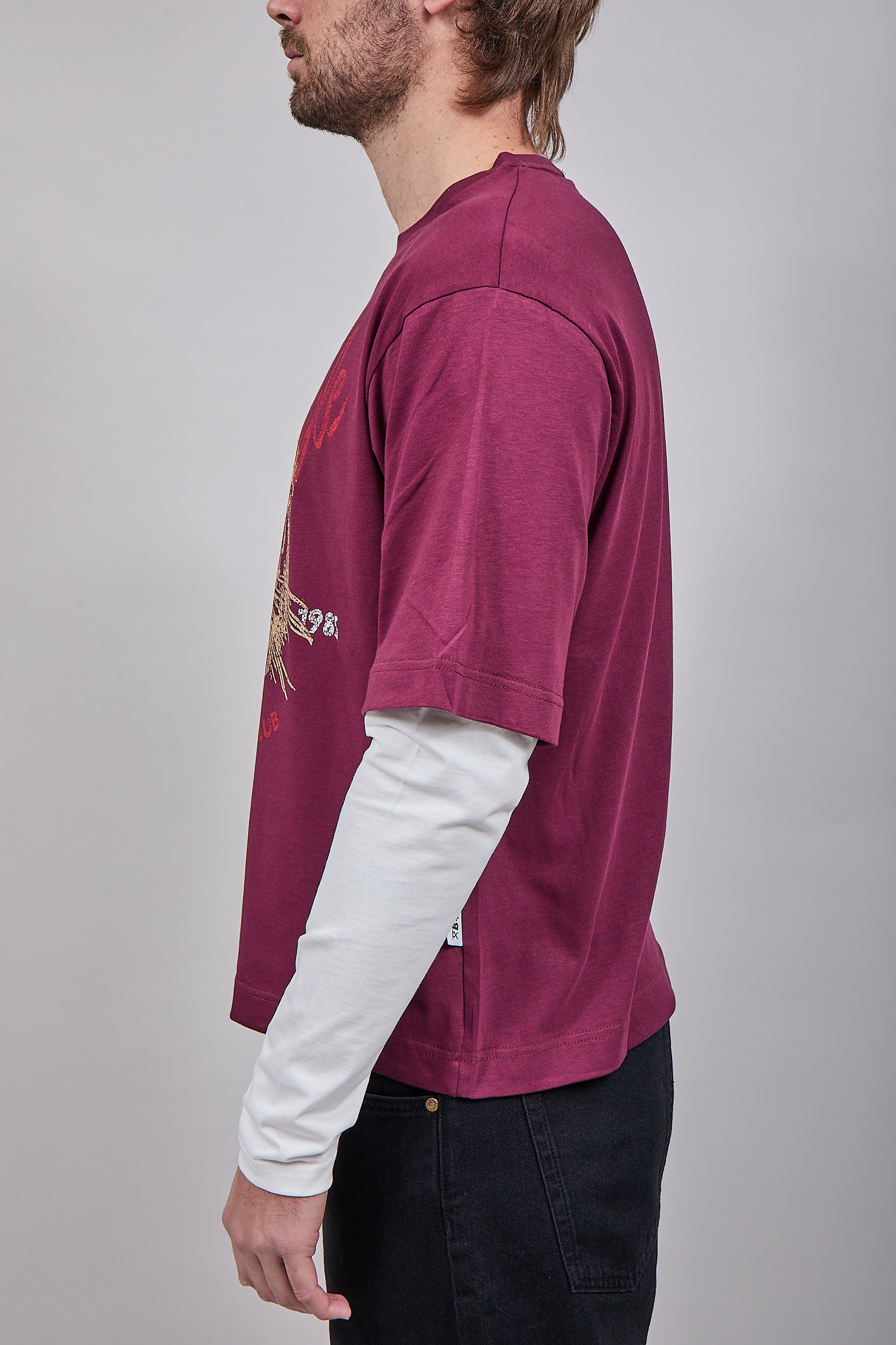 T-shirt Doppiamanica Berna Tigre Bordeaux