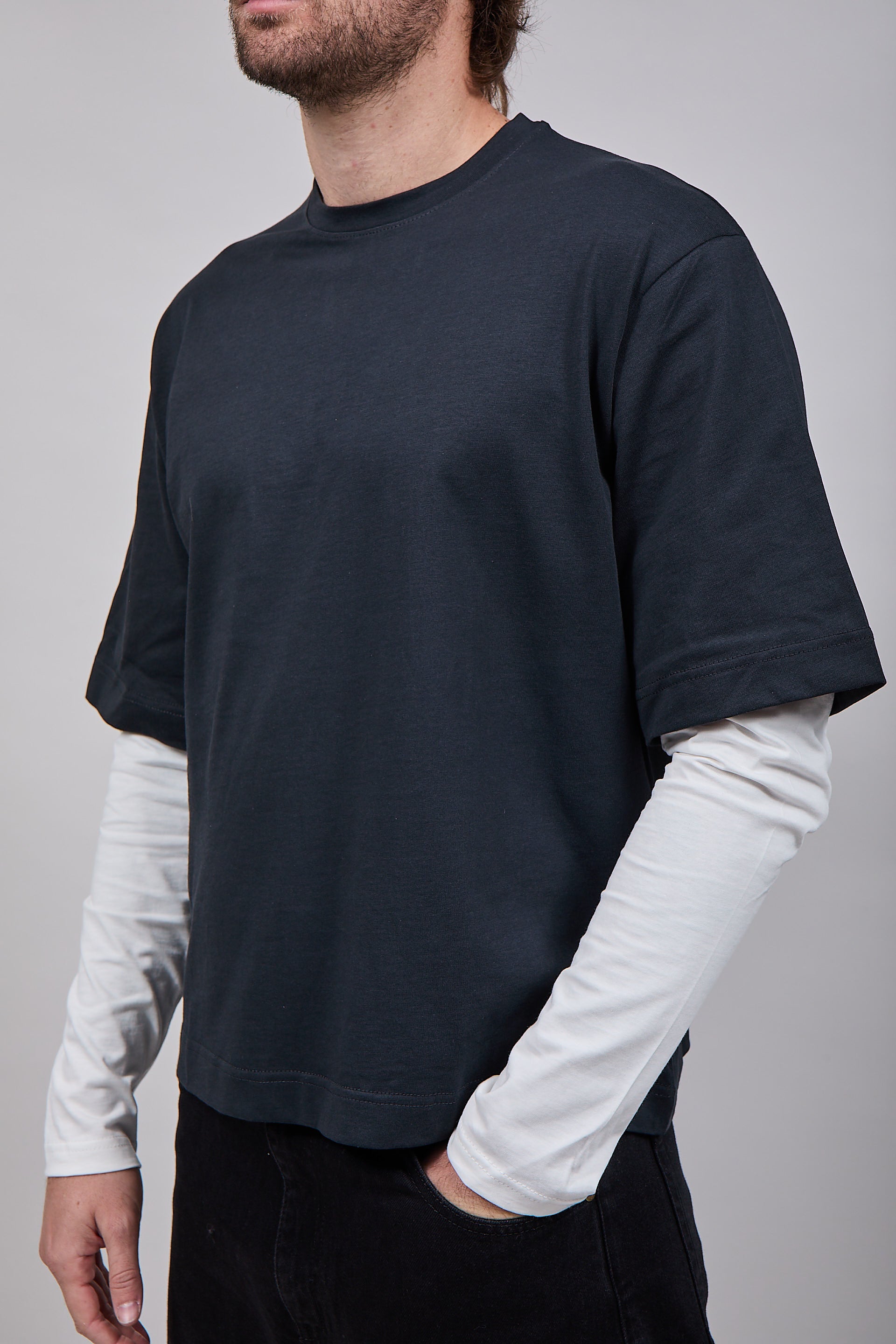 T-shirt Doppiamanica Berna Aquila Piombo