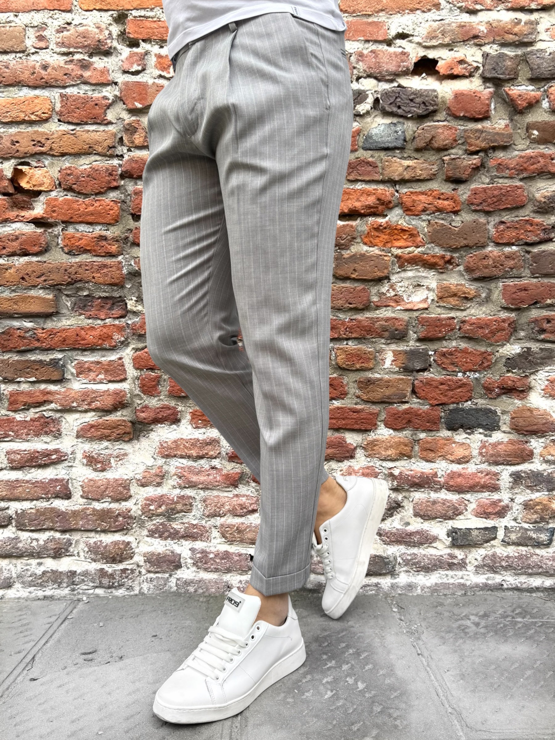 Pantalone Over-D Gessato Grigio P38 (11899235041620)