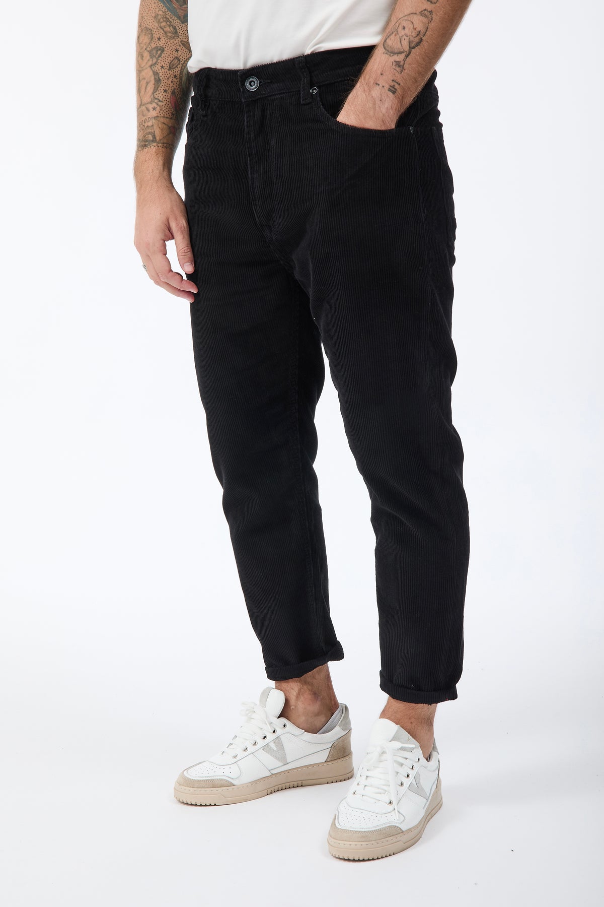 Pantalone Gianni Lupo Velluto Nero 6227