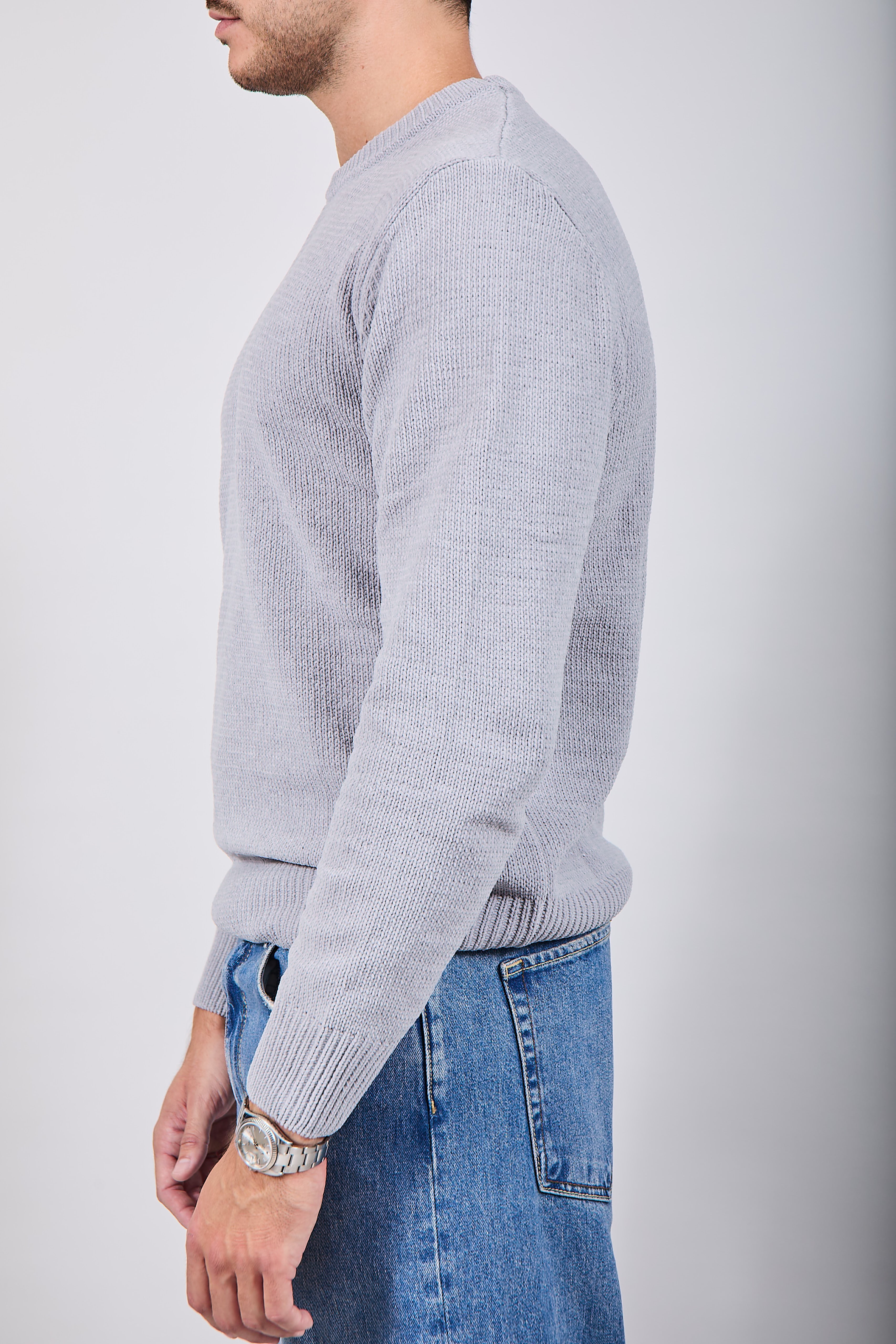 Maglione Gianni Lupo Ciniglia Grigio 535 (12245638644052)