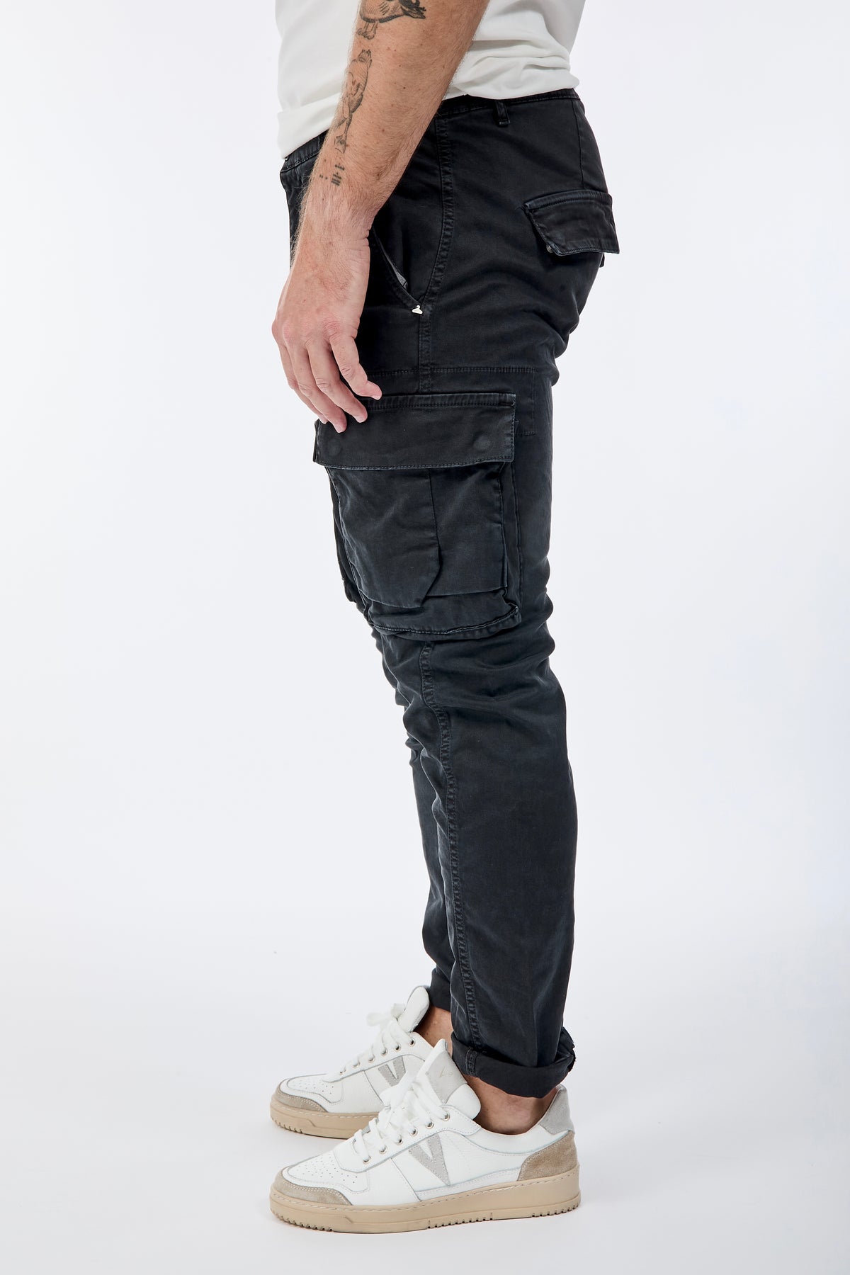 Pantalone Berna Cargo Nero 008