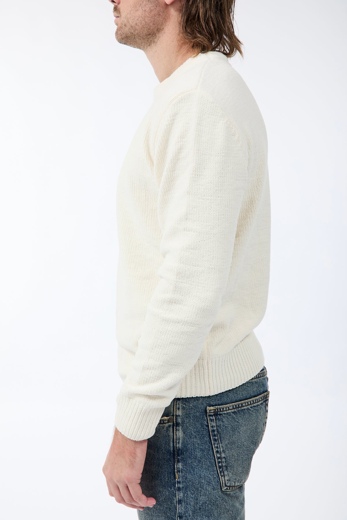 Maglione Gianni Lupo Ciniglia Bianco 535