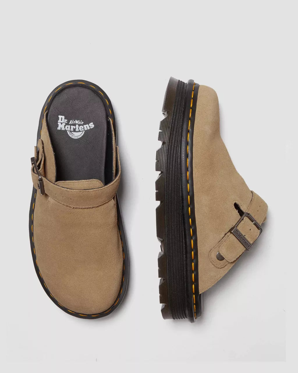 Sabot Mules Dr.Martens Zebzag Camoscio Camel (12258108997972)