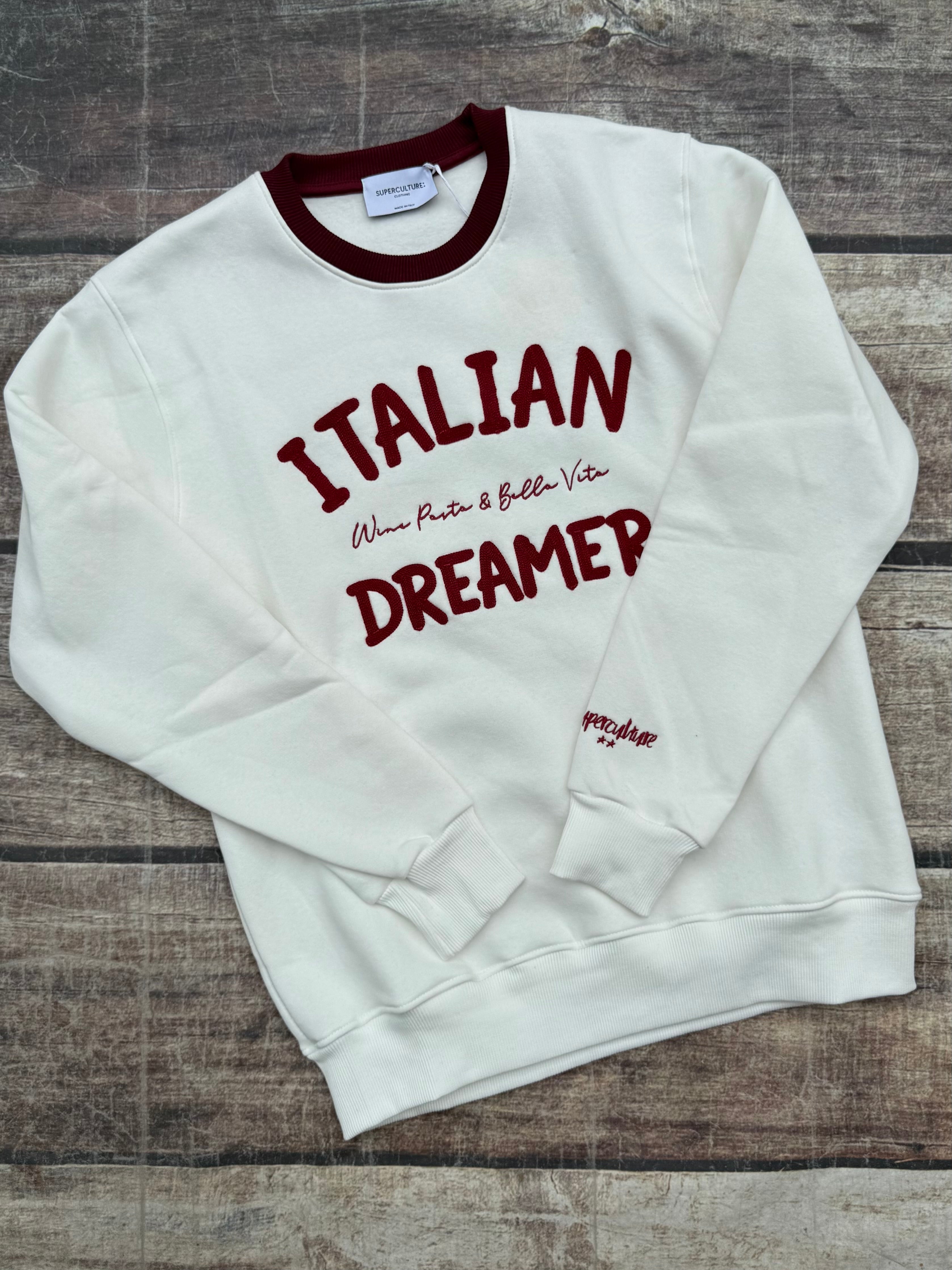Felpa Superculture Girocollo Bianca A1361 (12218716520788)