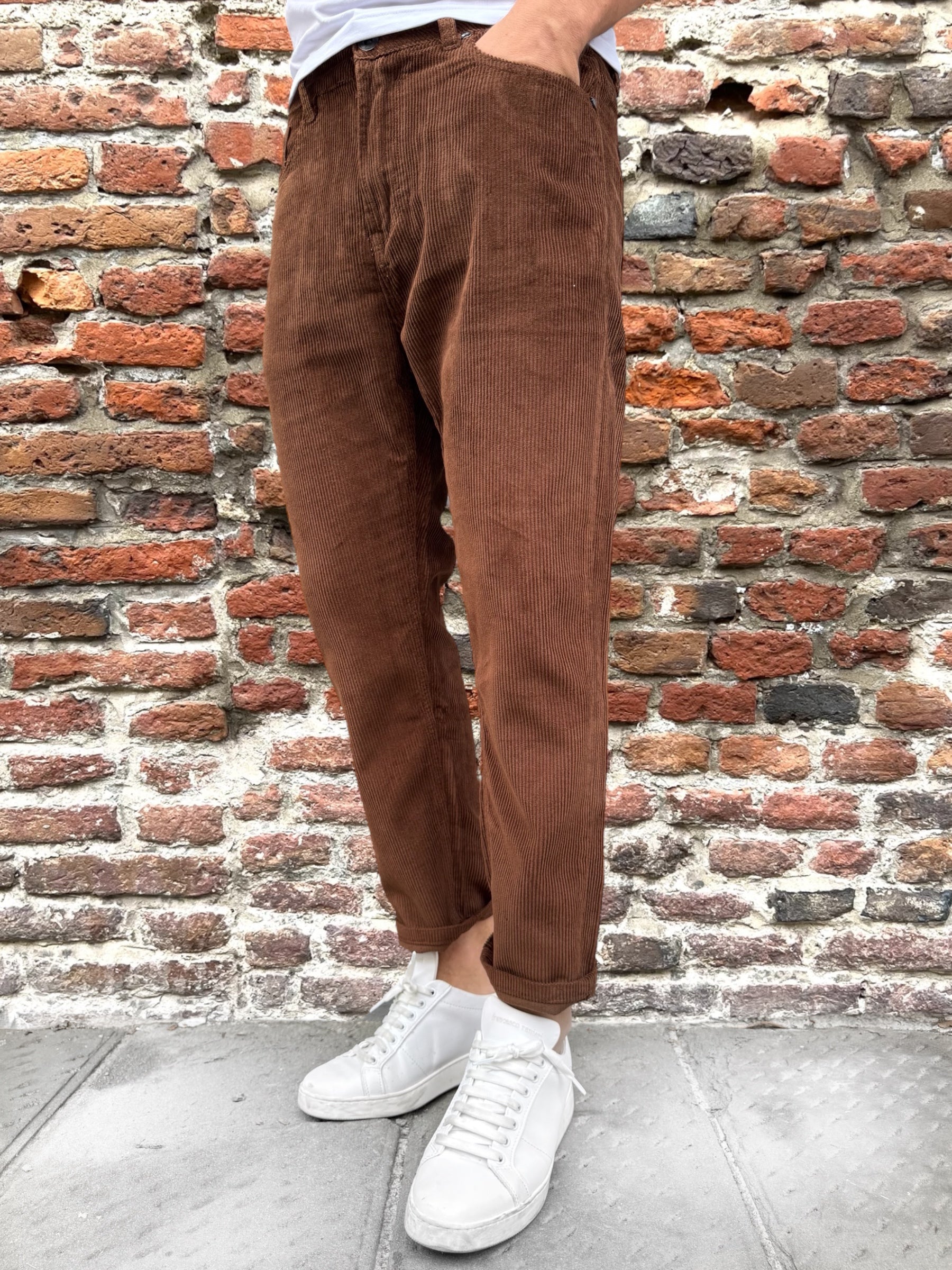 Pantalone Gianni Lupo Velluto Coffee 6227 (12258702524756)