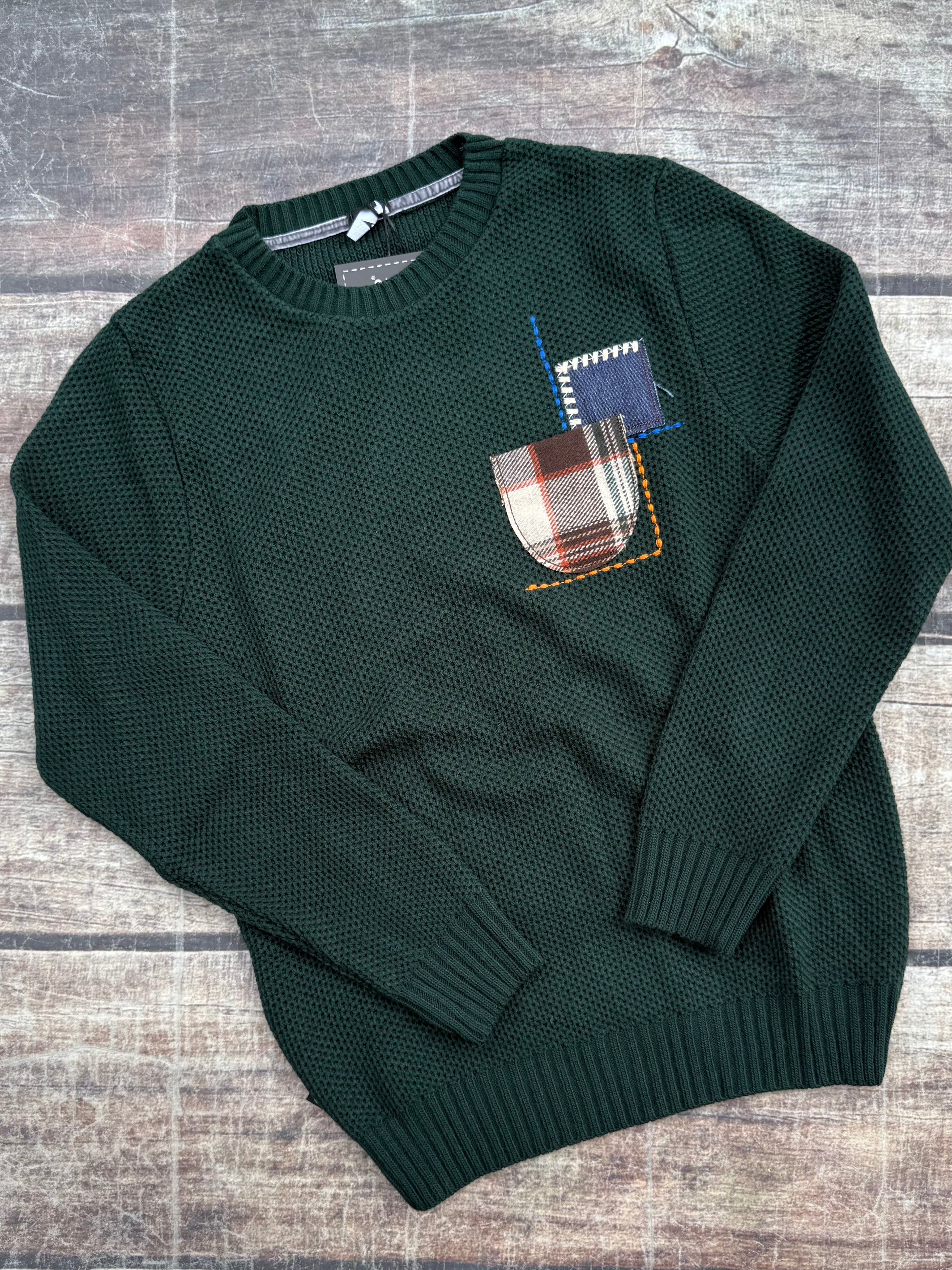 Maglione V2 Occhio di Pernice Patchwork Verde (12255725224276)