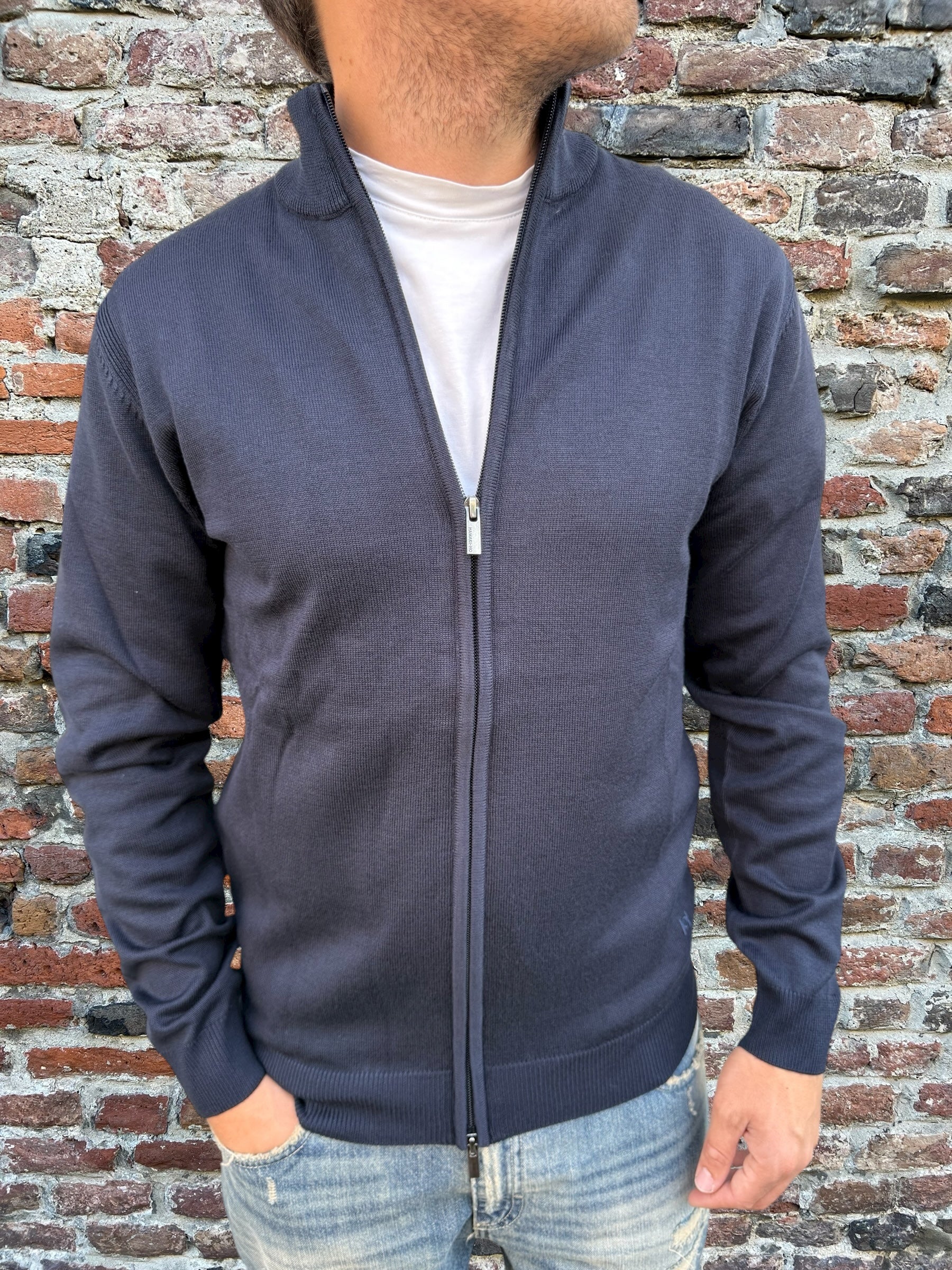 Maglioncino Hamaki-Ho Zip Blu 3159 (12293218107732)
