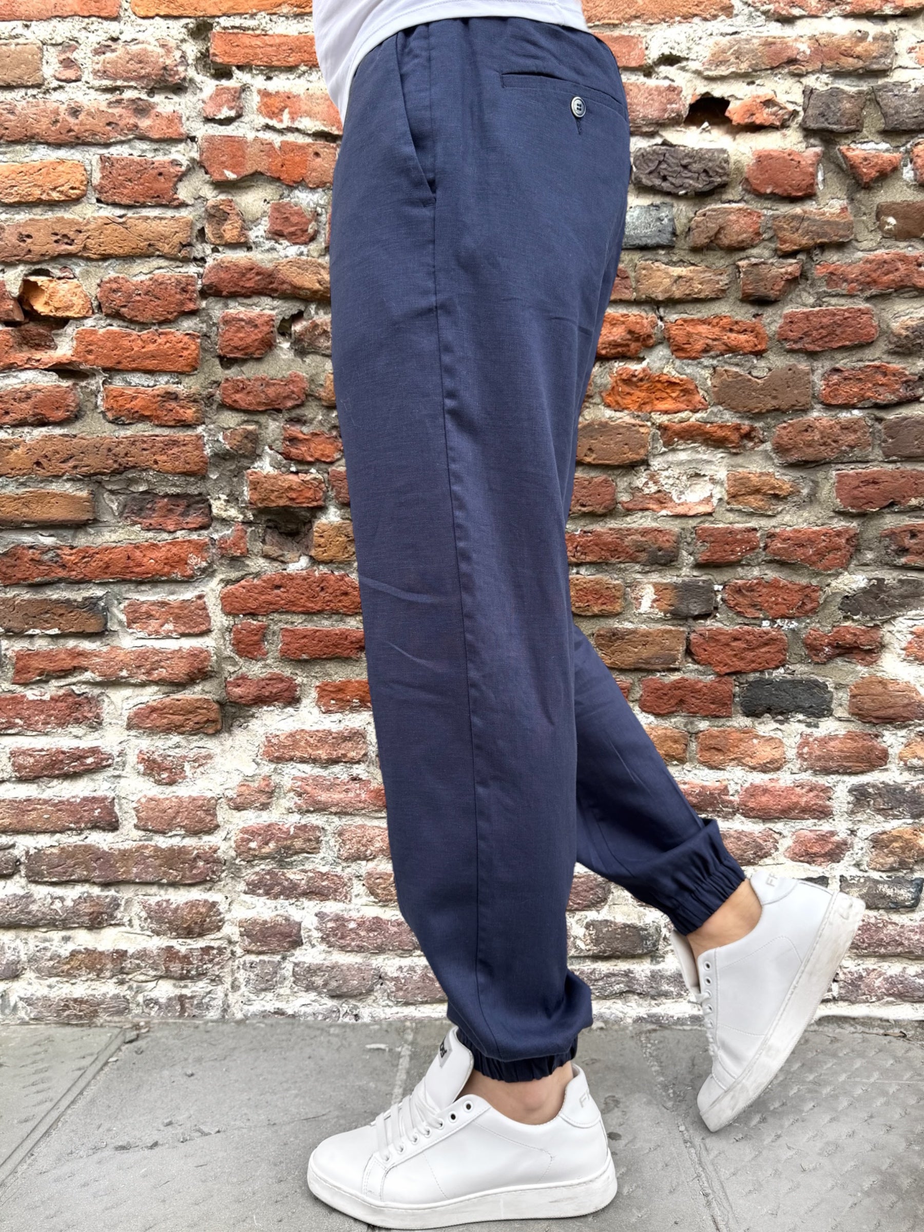 Pantalaccio Over-D Lino Blu P49 (11945618506068)