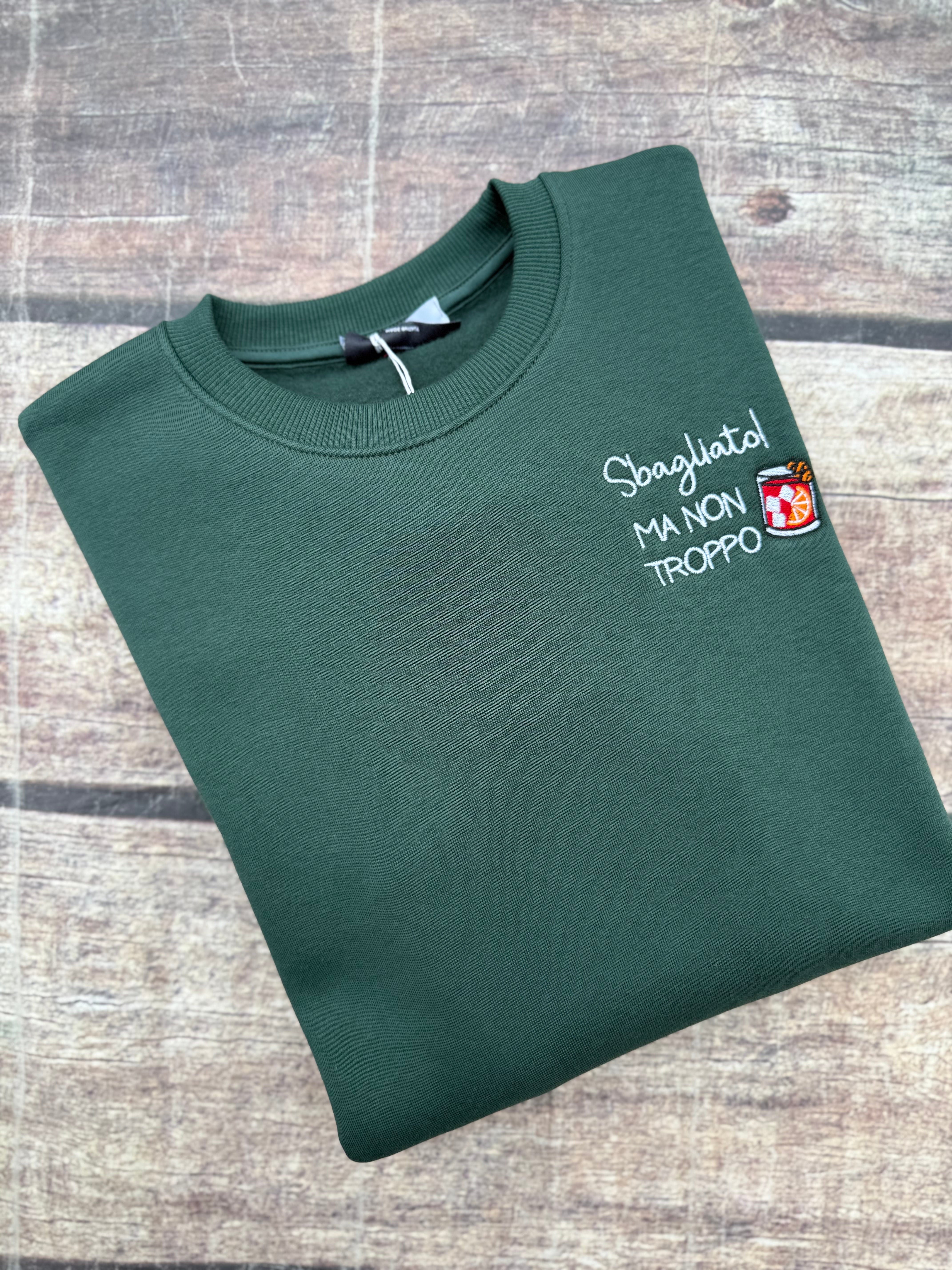 Felpa Superculture Girocollo Verde Bosco A1395 (12218653966676)