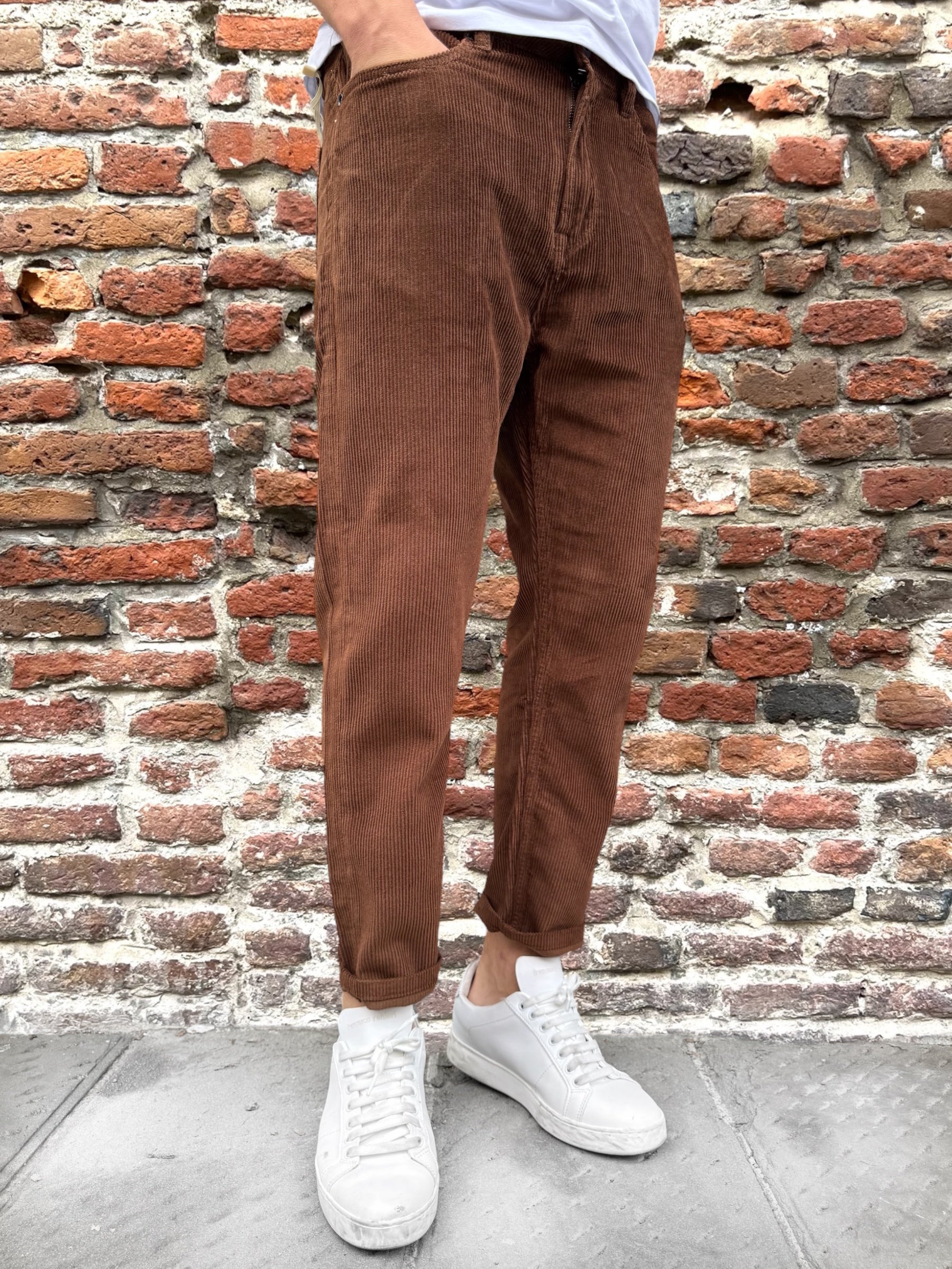 Pantalone Gianni Lupo Velluto Coffee 6227 (12258702524756)