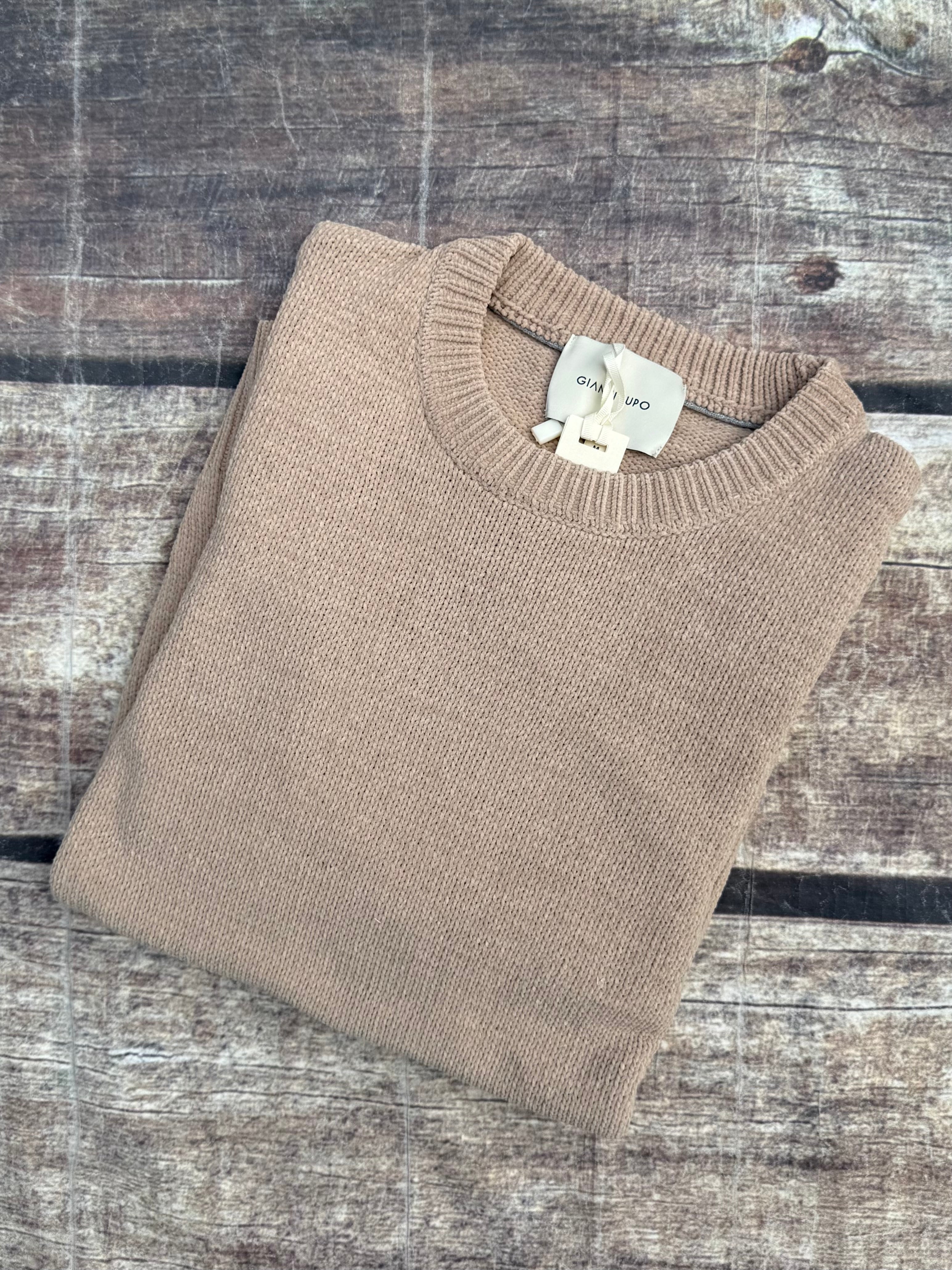 Maglione Gianni Lupo Ciniglia Beige 535 (12227812098388)