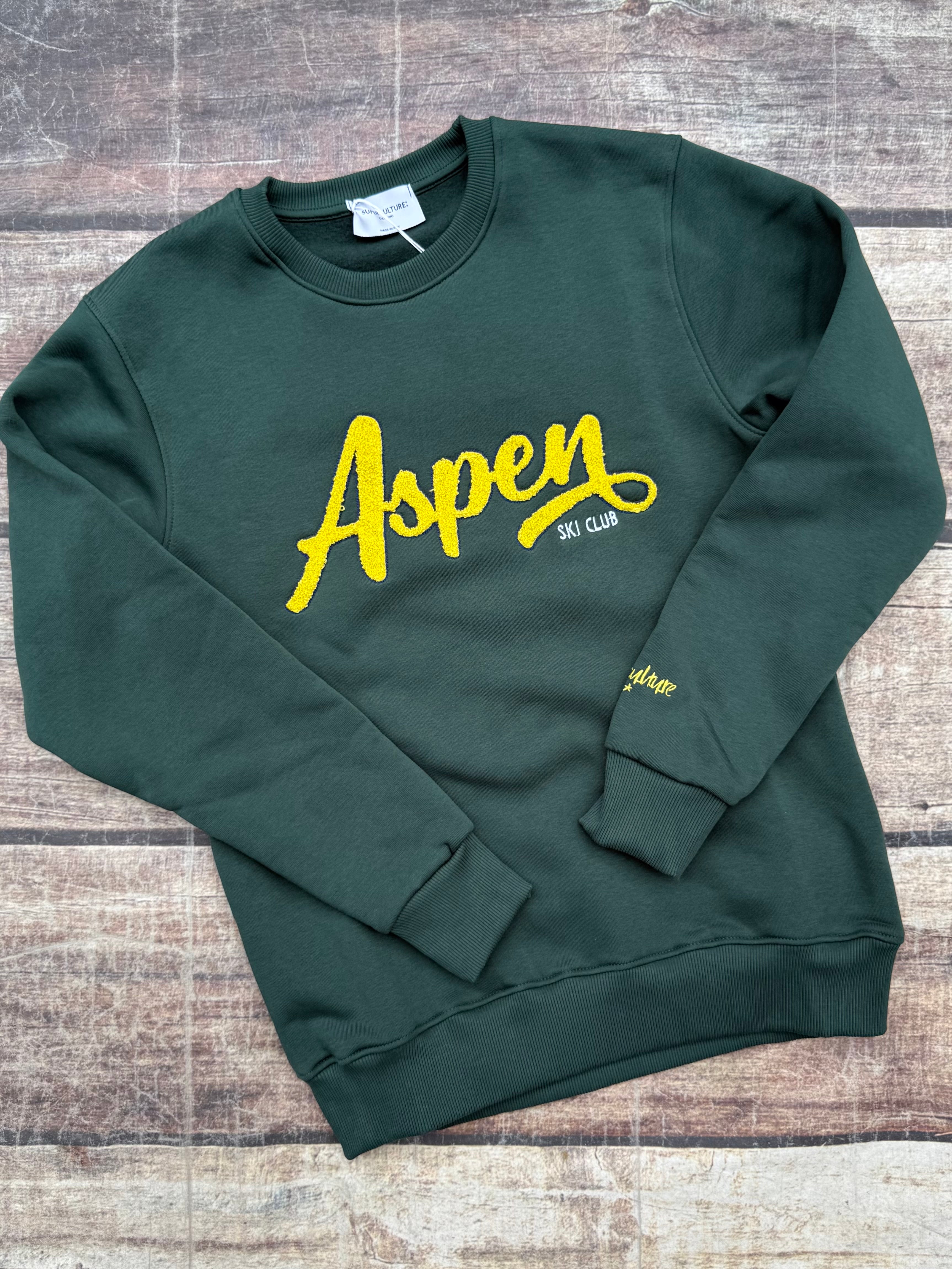 Felpa Superculture Girocollo Verde Bosco A1331 (12218689323348)