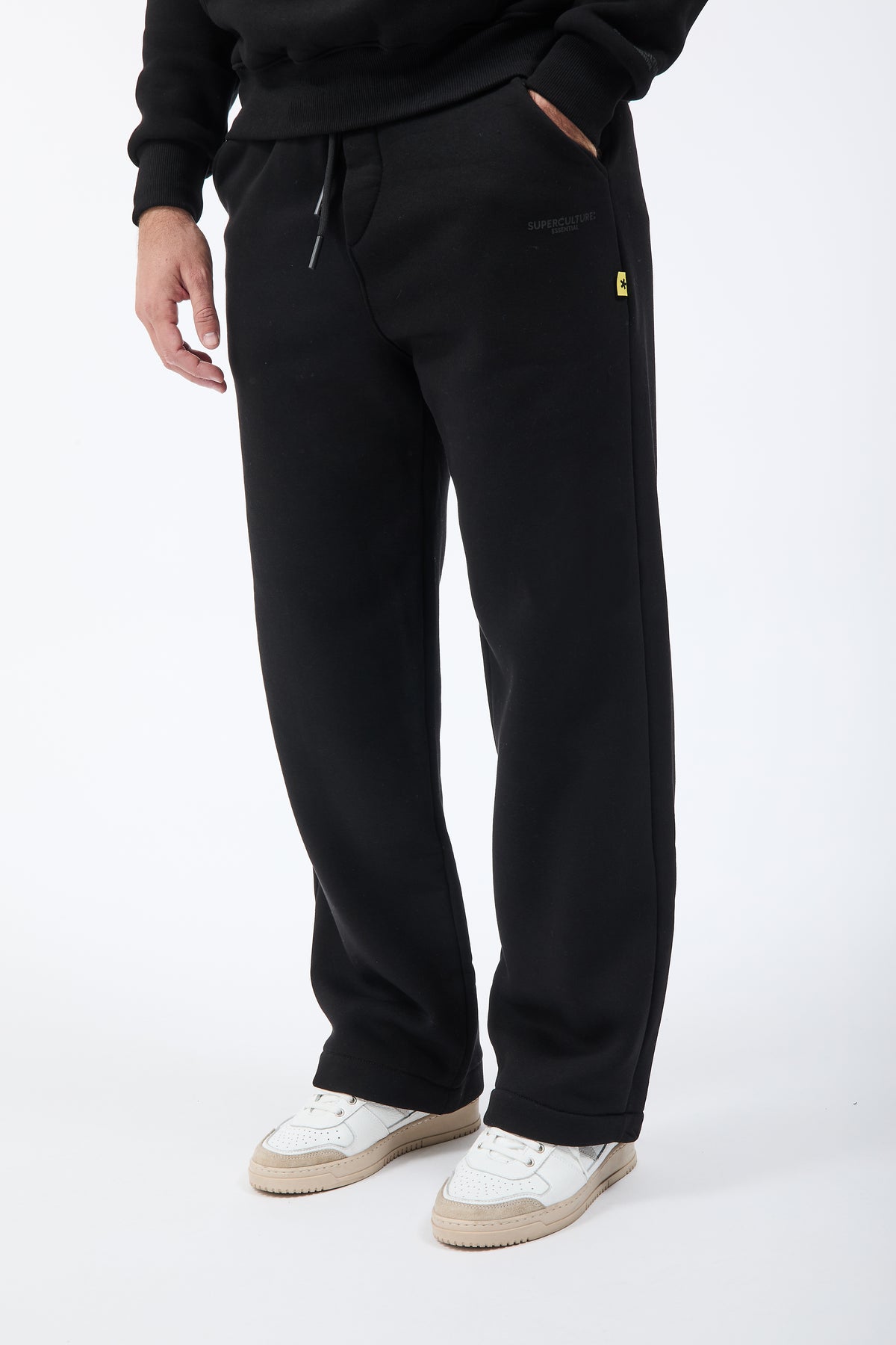 Pantalone Superculture Felpa Palazzo James Nero