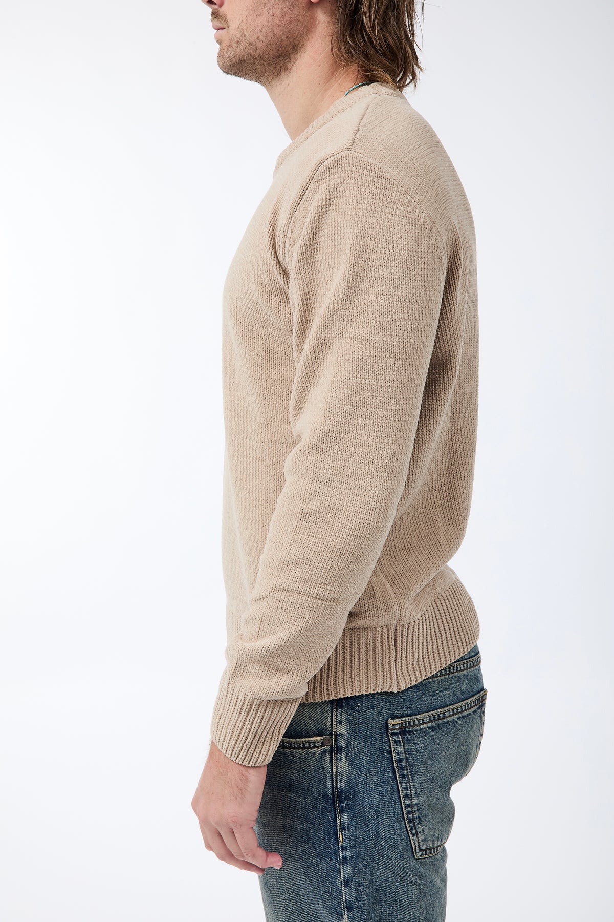 Maglione Gianni Lupo Ciniglia Beige 535