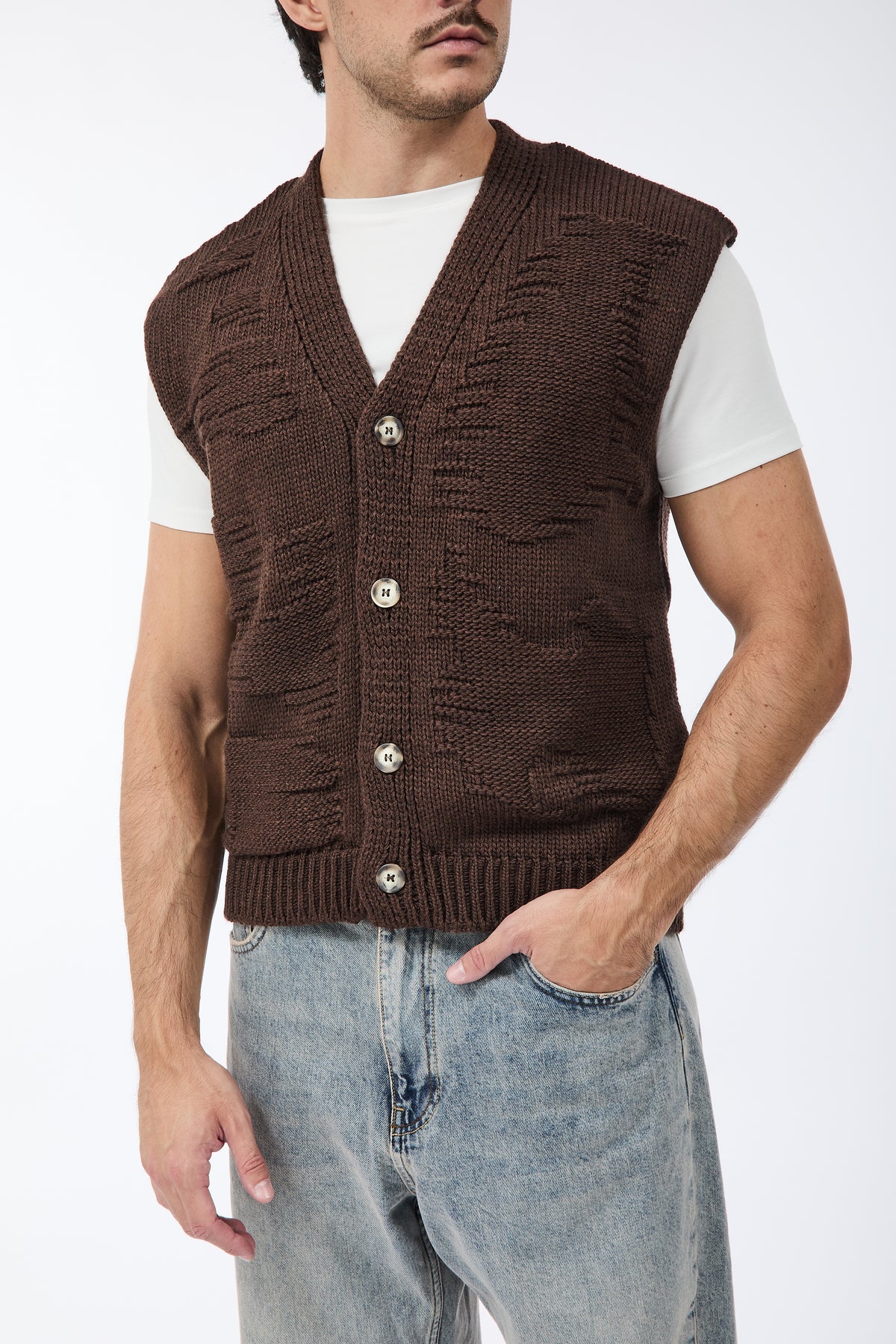 Cardigan Berna Smanicato Moro 016