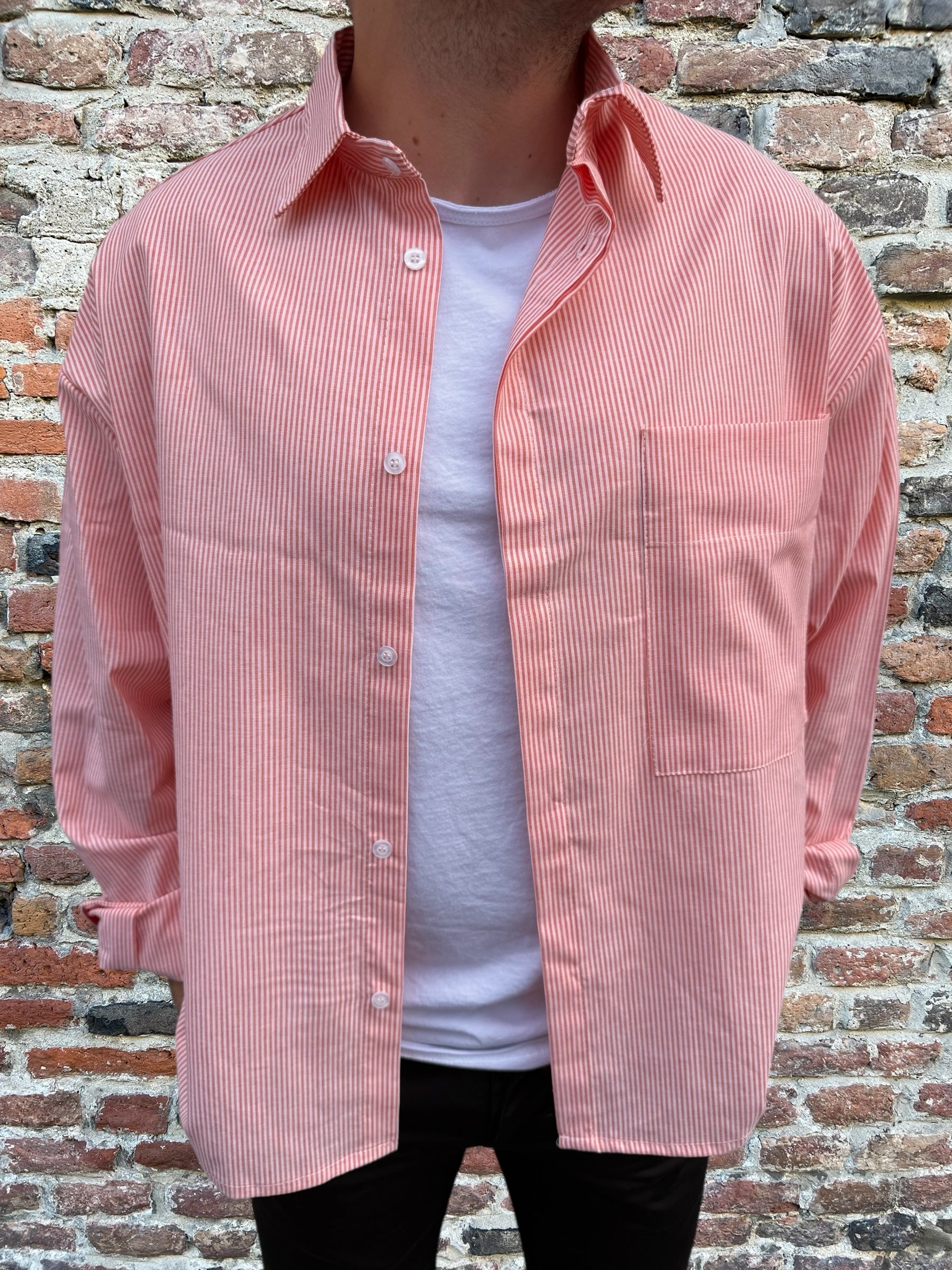 Camicia Njb Cropped Rigata Salmone (11986313773396)