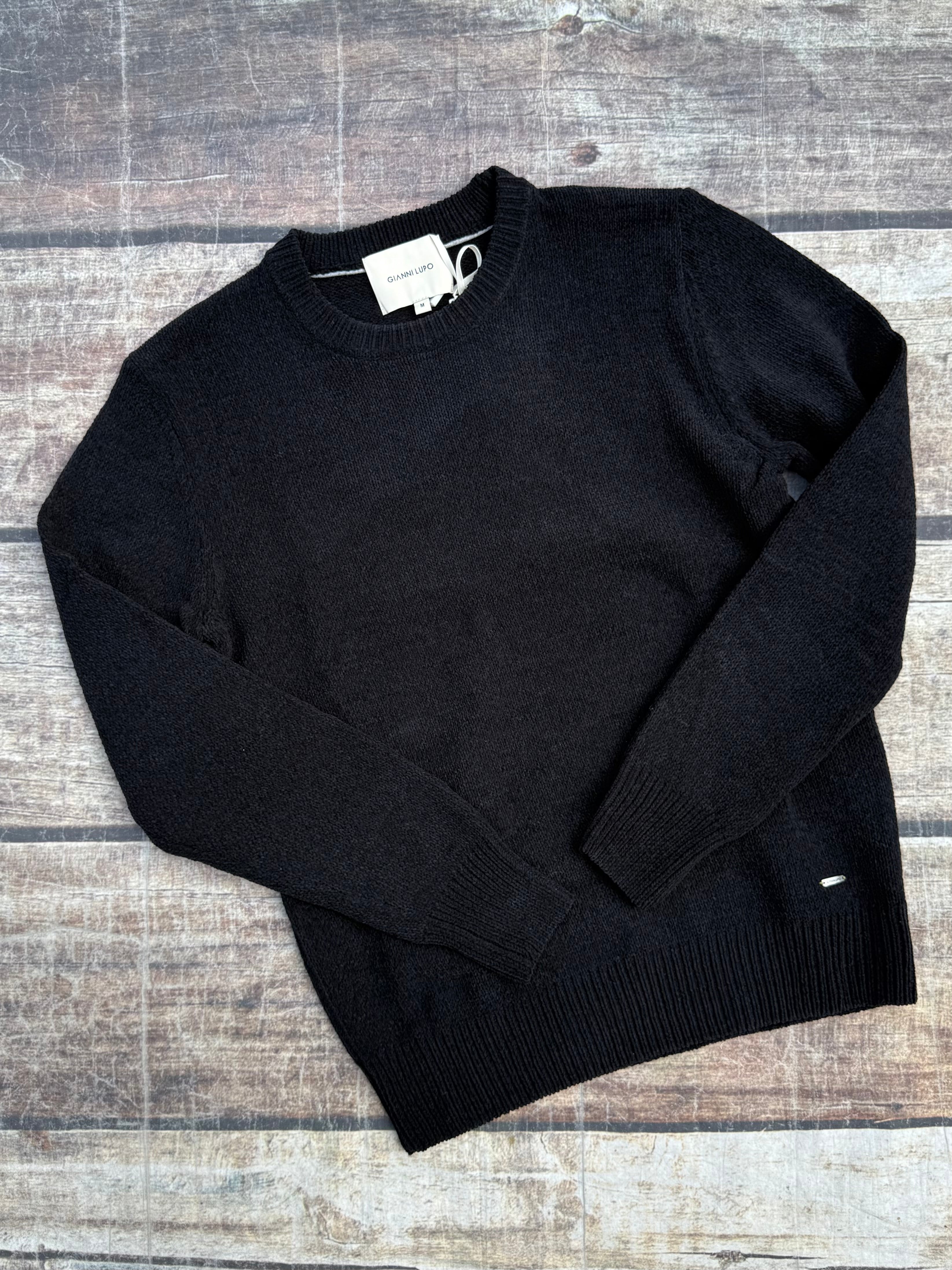 Maglione Gianni Lupo Ciniglia Nero 535 (12227809476948)