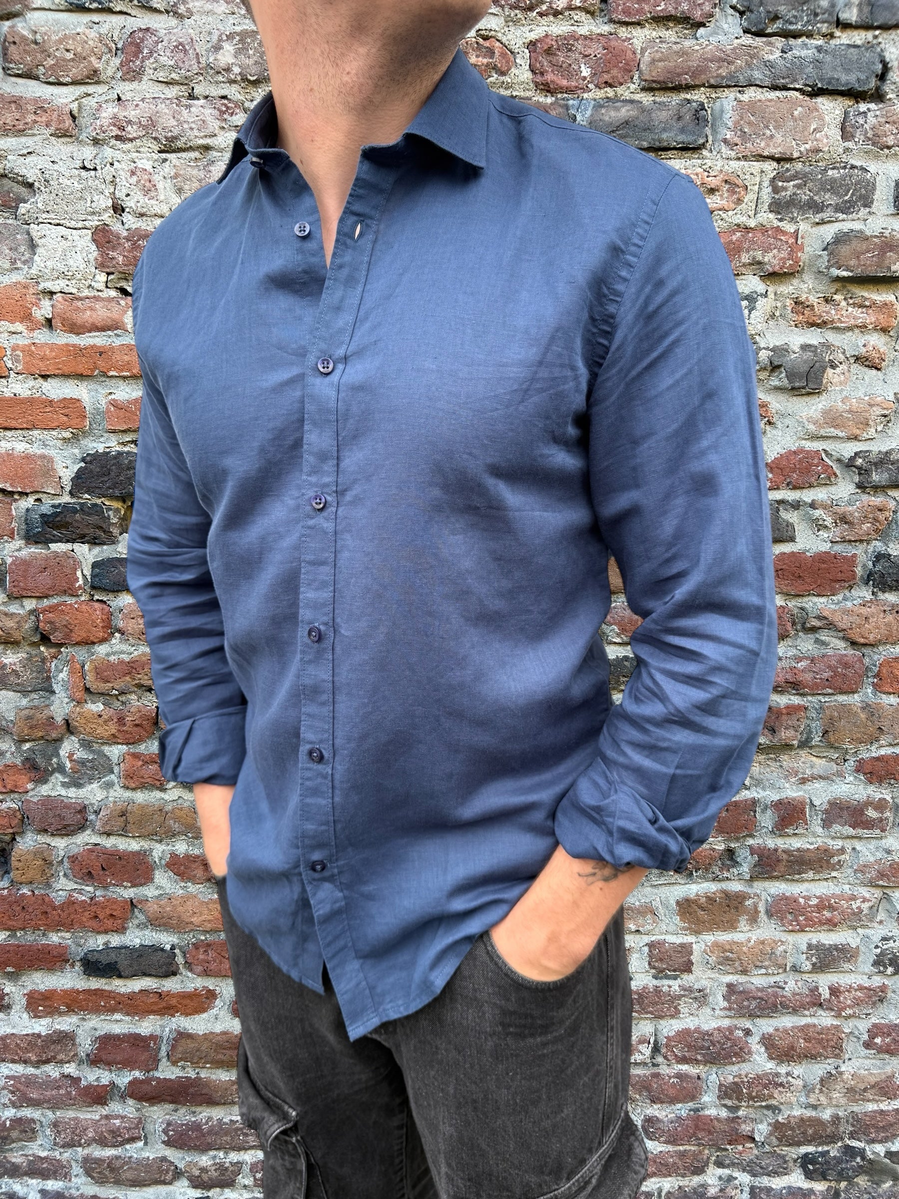 Camicia Over-d Lino Blu C27 (12064310624596)