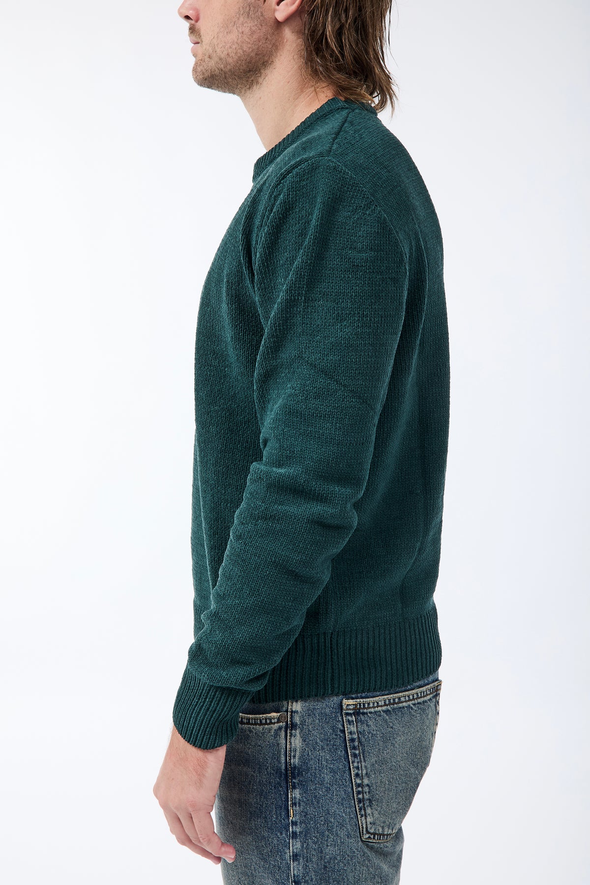 Maglione Gianni Lupo Ciniglia Dark Green 535