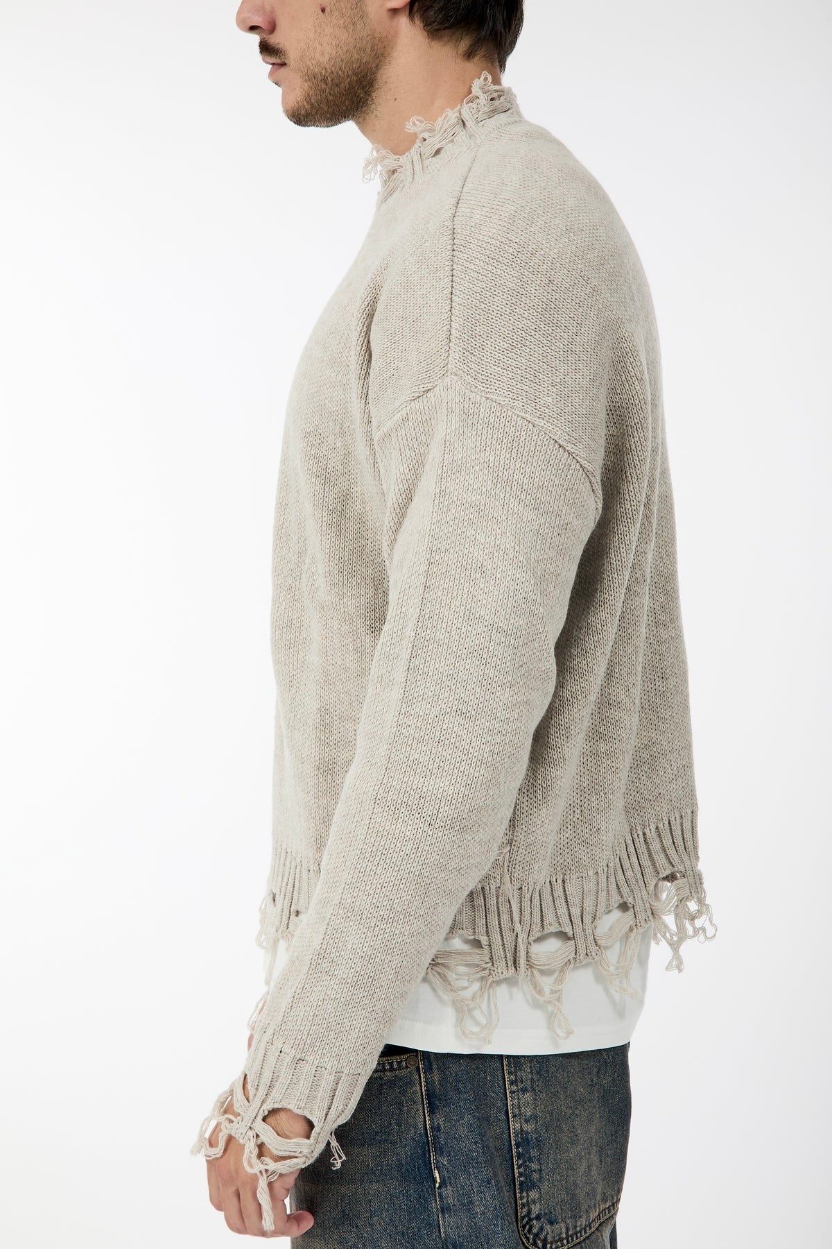 Maglione Imperial Strappi Beige