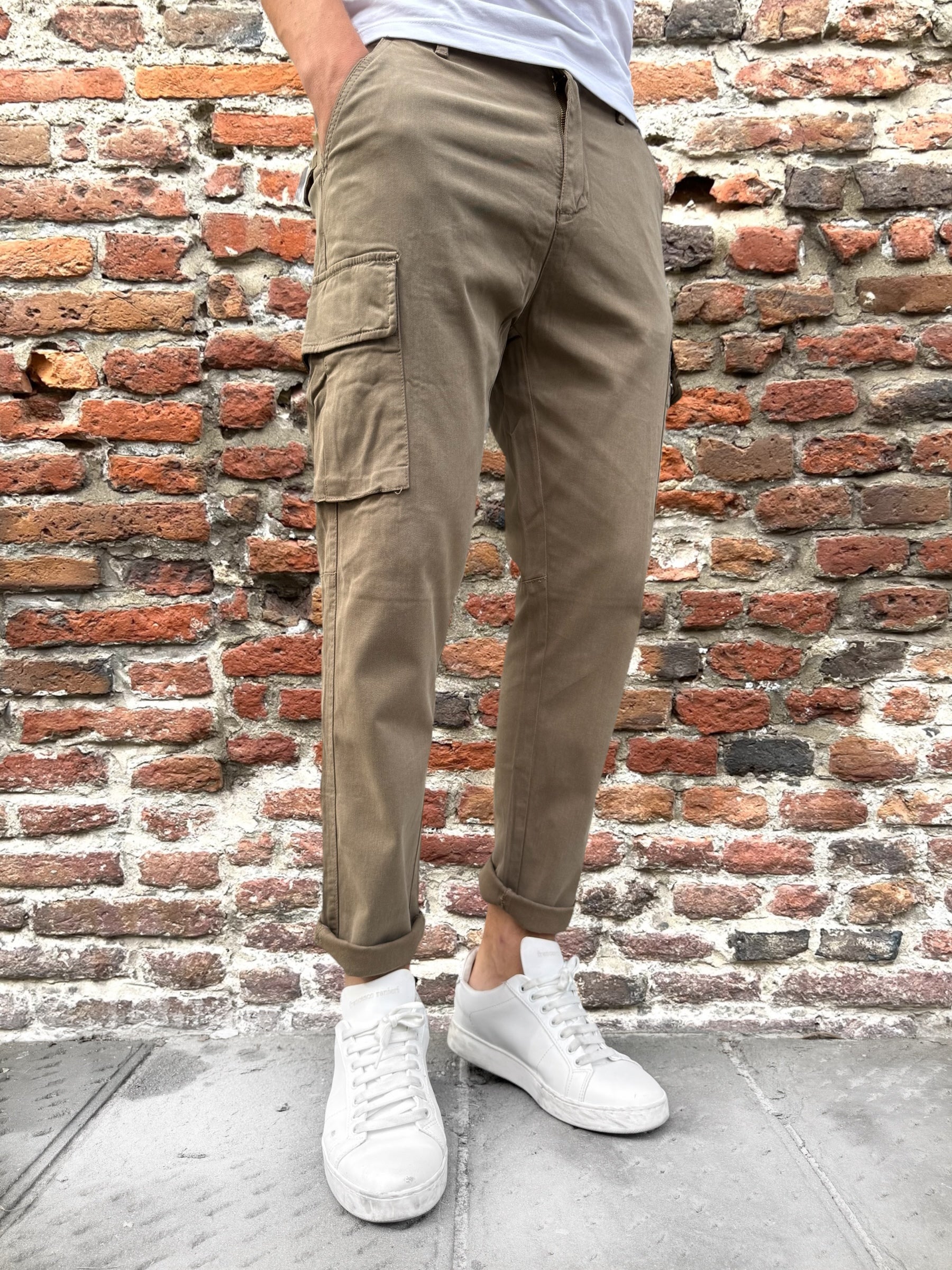 Pantalone Gianni Lupo Cargo Fango 326 (12247708893524)