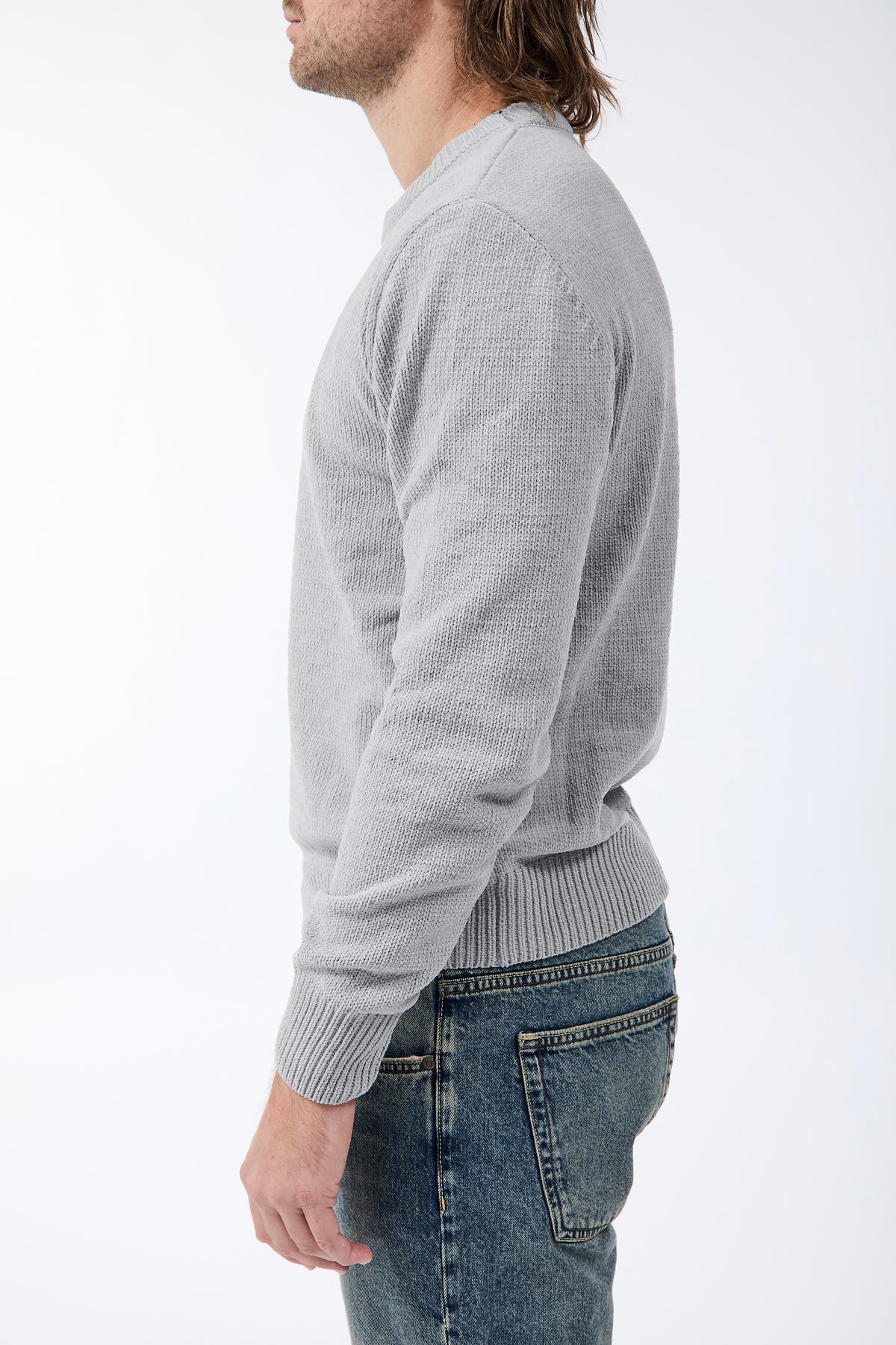 Maglione Gianni Lupo Ciniglia Grigio 535