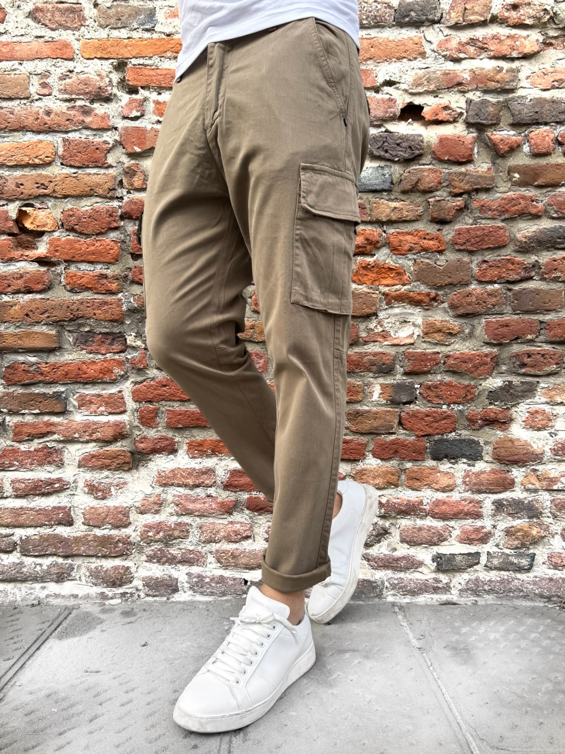 Pantalone Gianni Lupo Cargo Fango 326 (12247708893524)