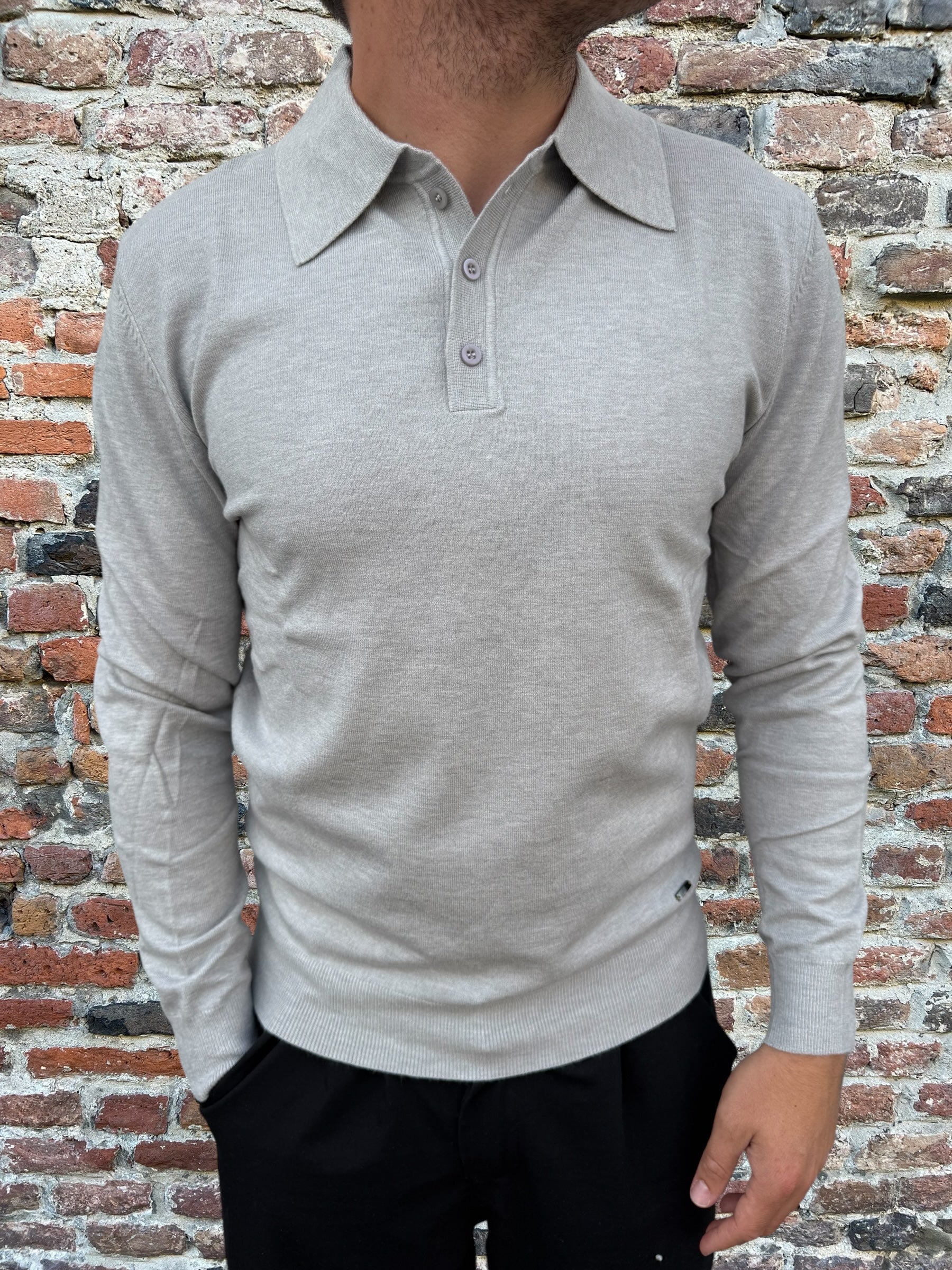 Maglioncino Polo Gianni Lupo Grigio 508 (12238891221332)