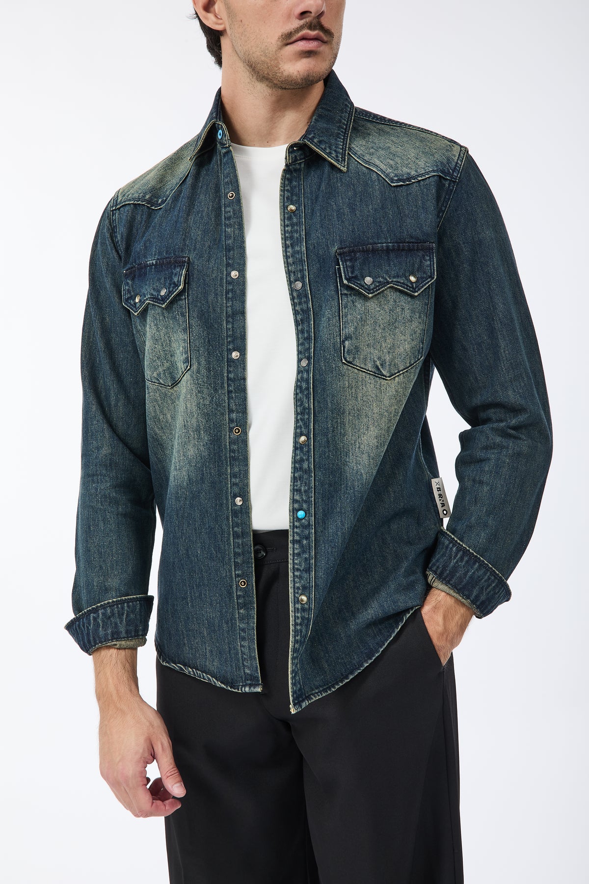 Camicia Berna Denim The scuro 342