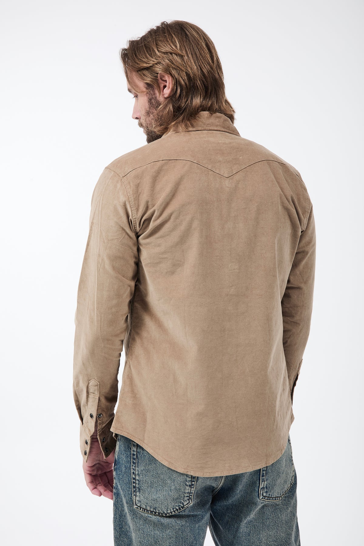 Camicia Gianni Lupo Velluto Cammello 7800
