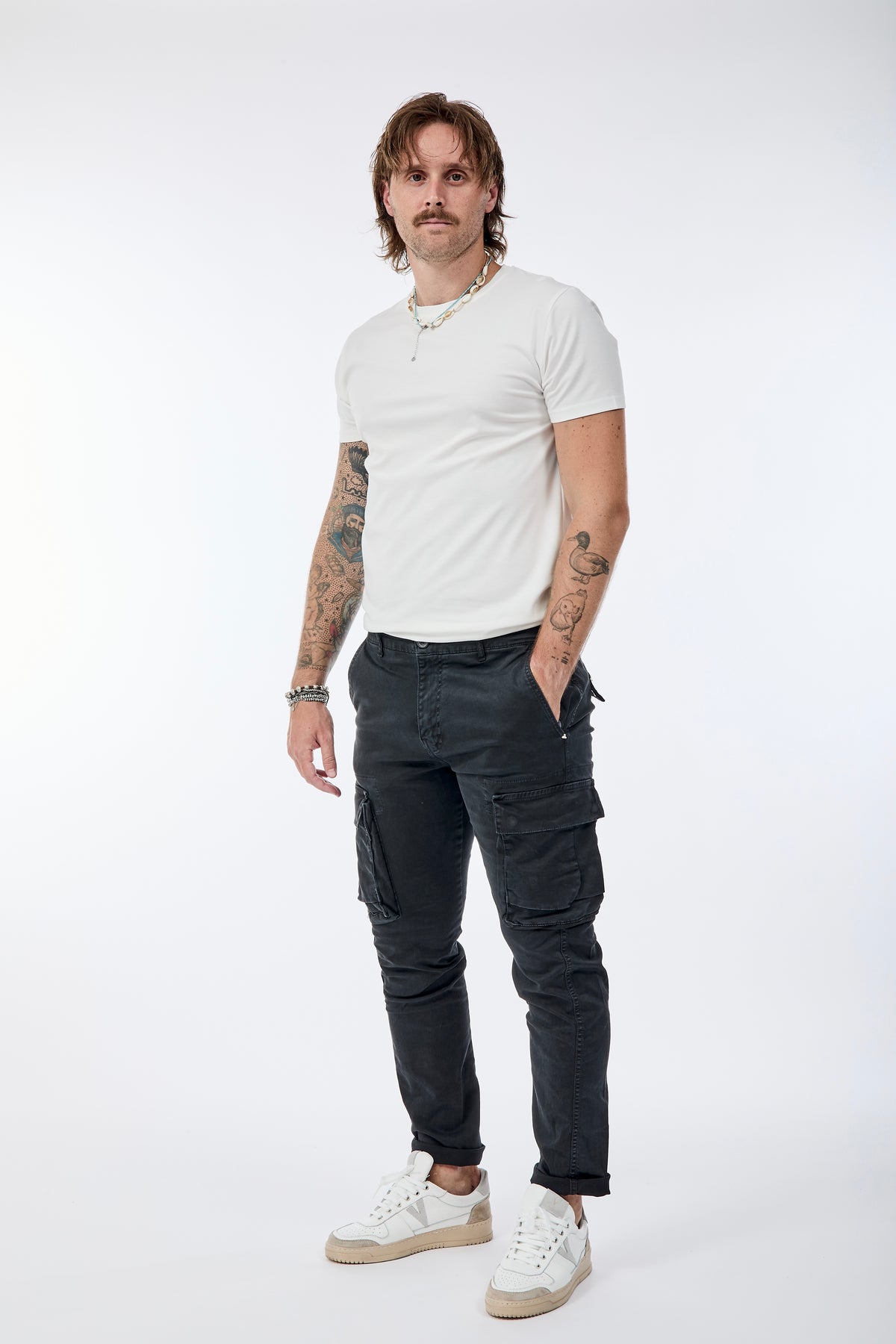 Pantalone Berna Cargo Nero 008