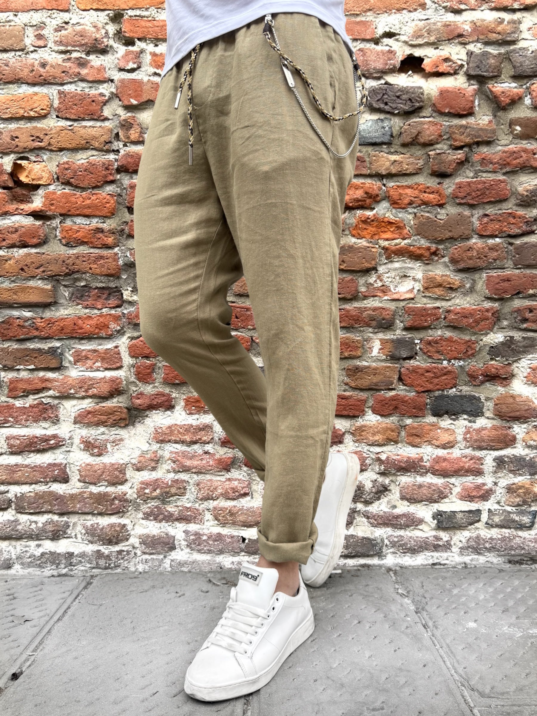Pantalaccio Gianni Lupo Lino Cammello 3270 (12101873598804)