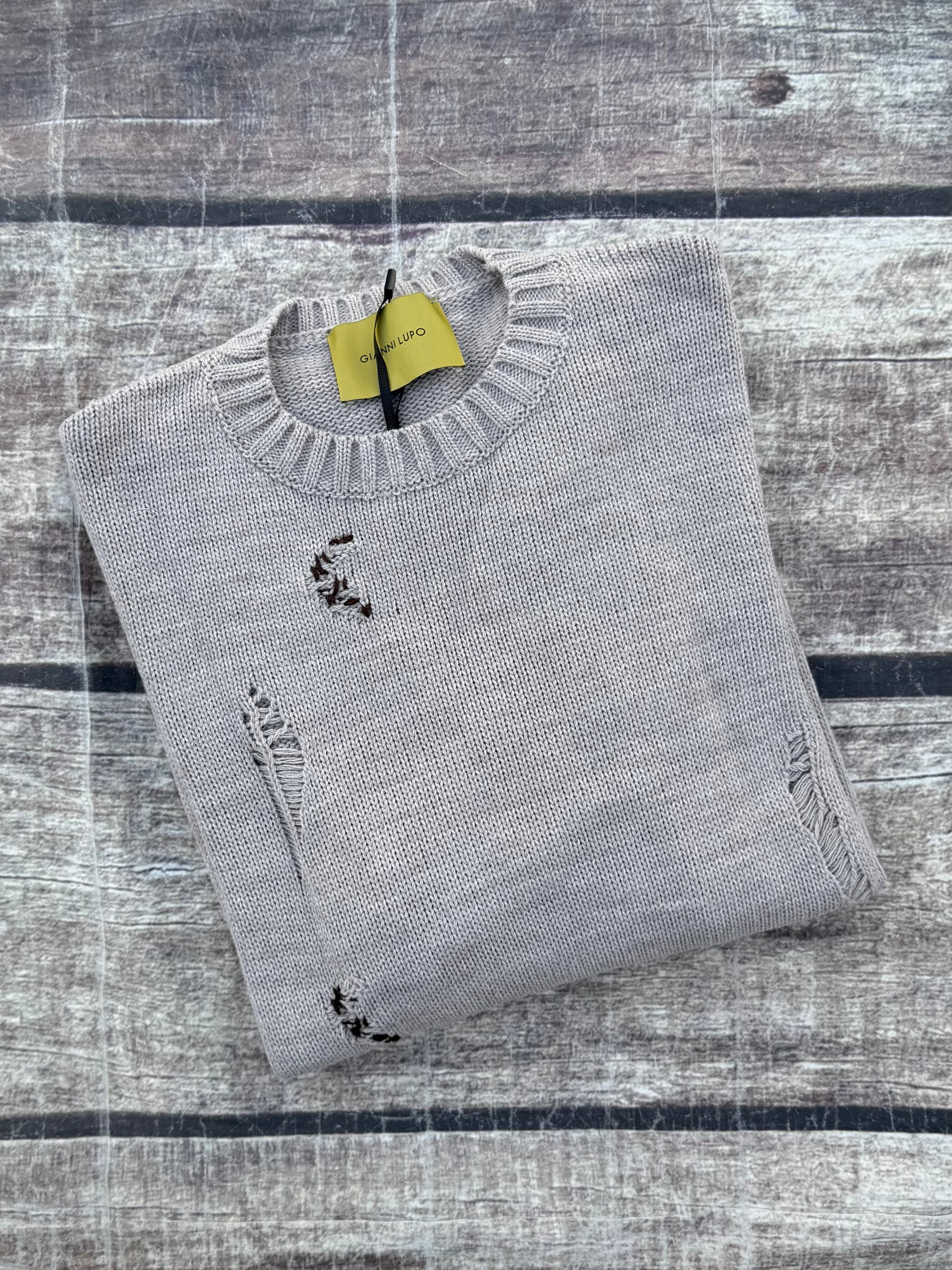 Maglione Gisìanni Lupo Strappi Corda 1010 (12234425106772)