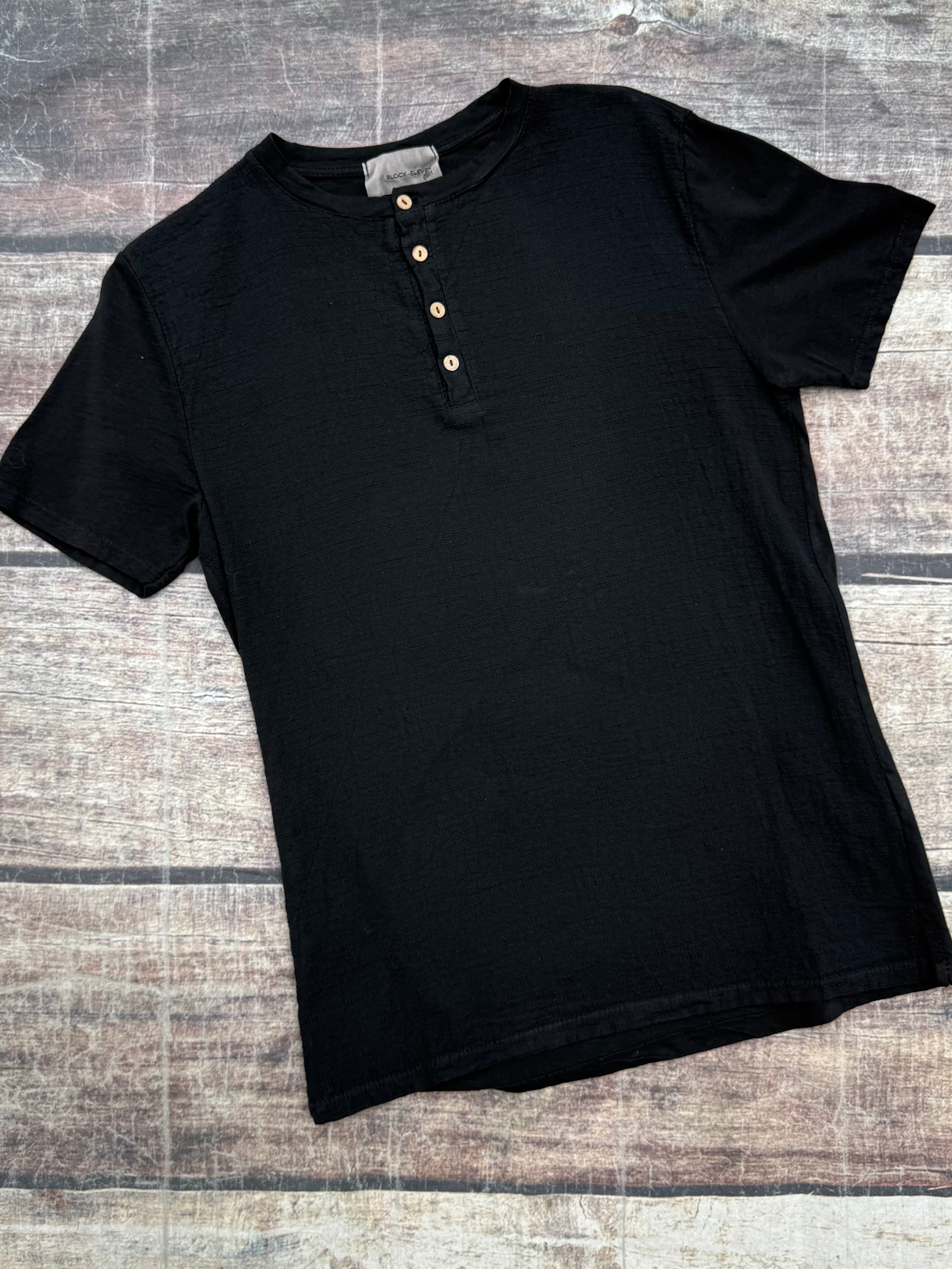 T-shirt Block Eleven Serafino Garzata Nera (12060250866004)