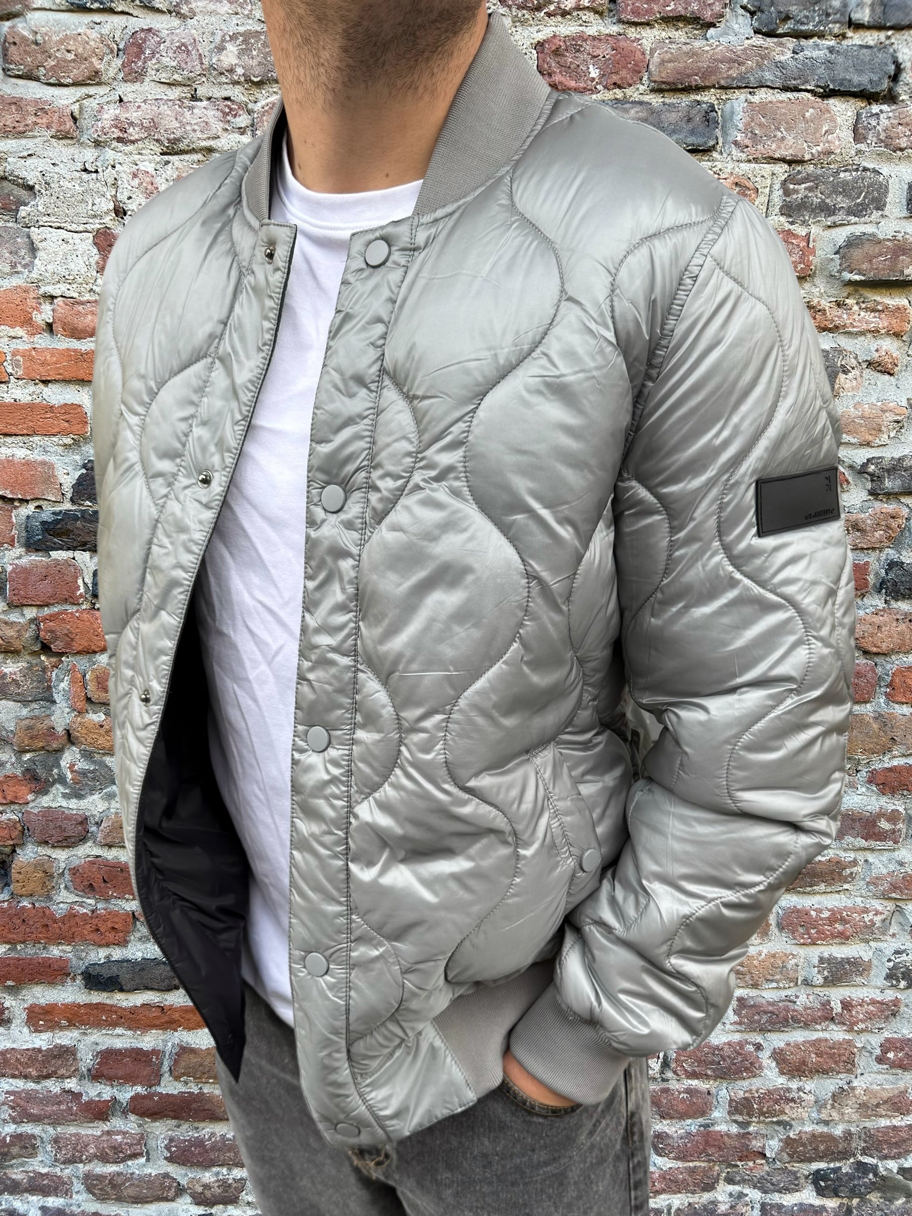 Piumino Gianni Lupo Trapuntato Grigio 319R (9801306177876)