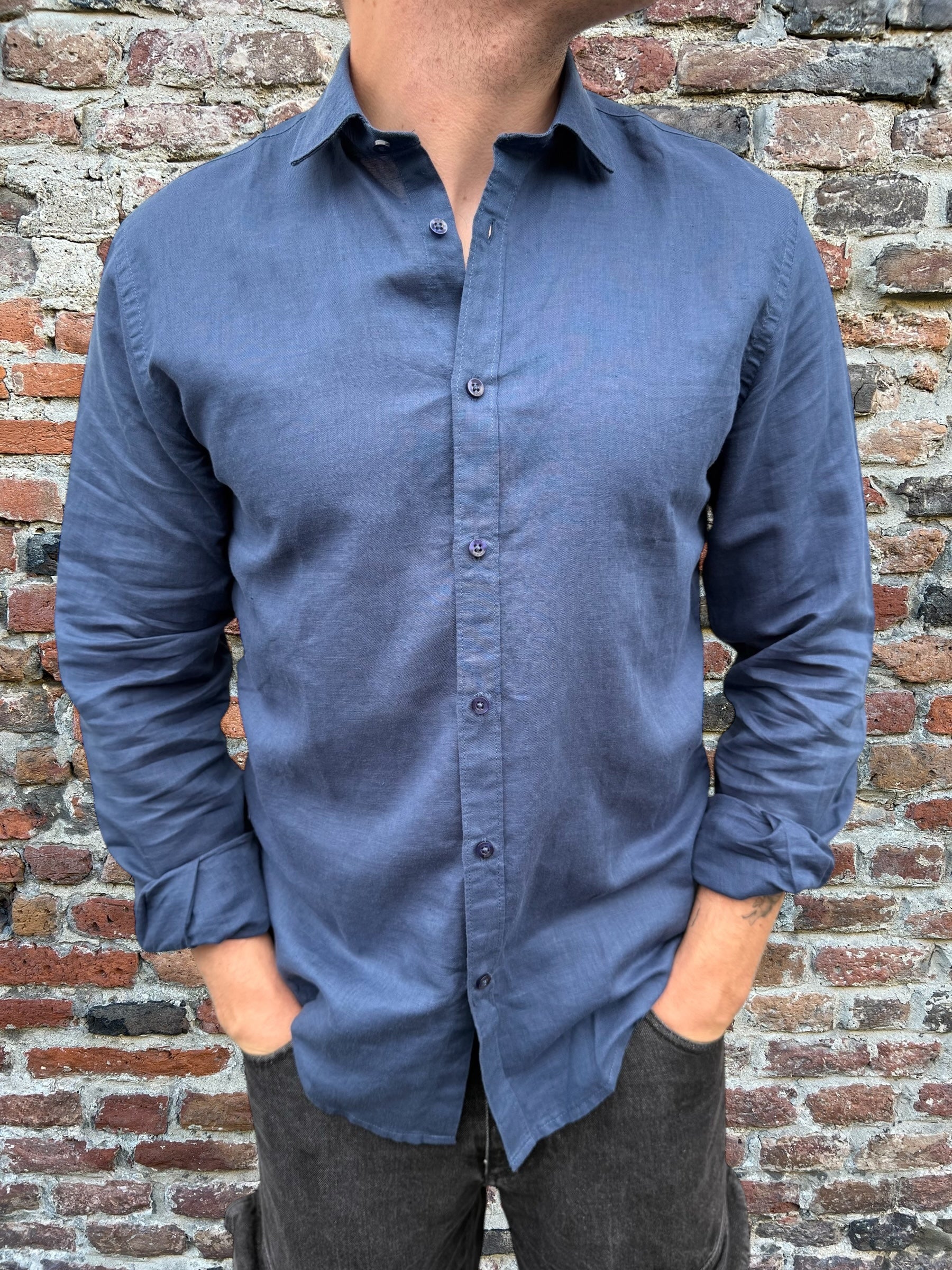 Camicia Over-d Lino Blu C27 (12064310624596)
