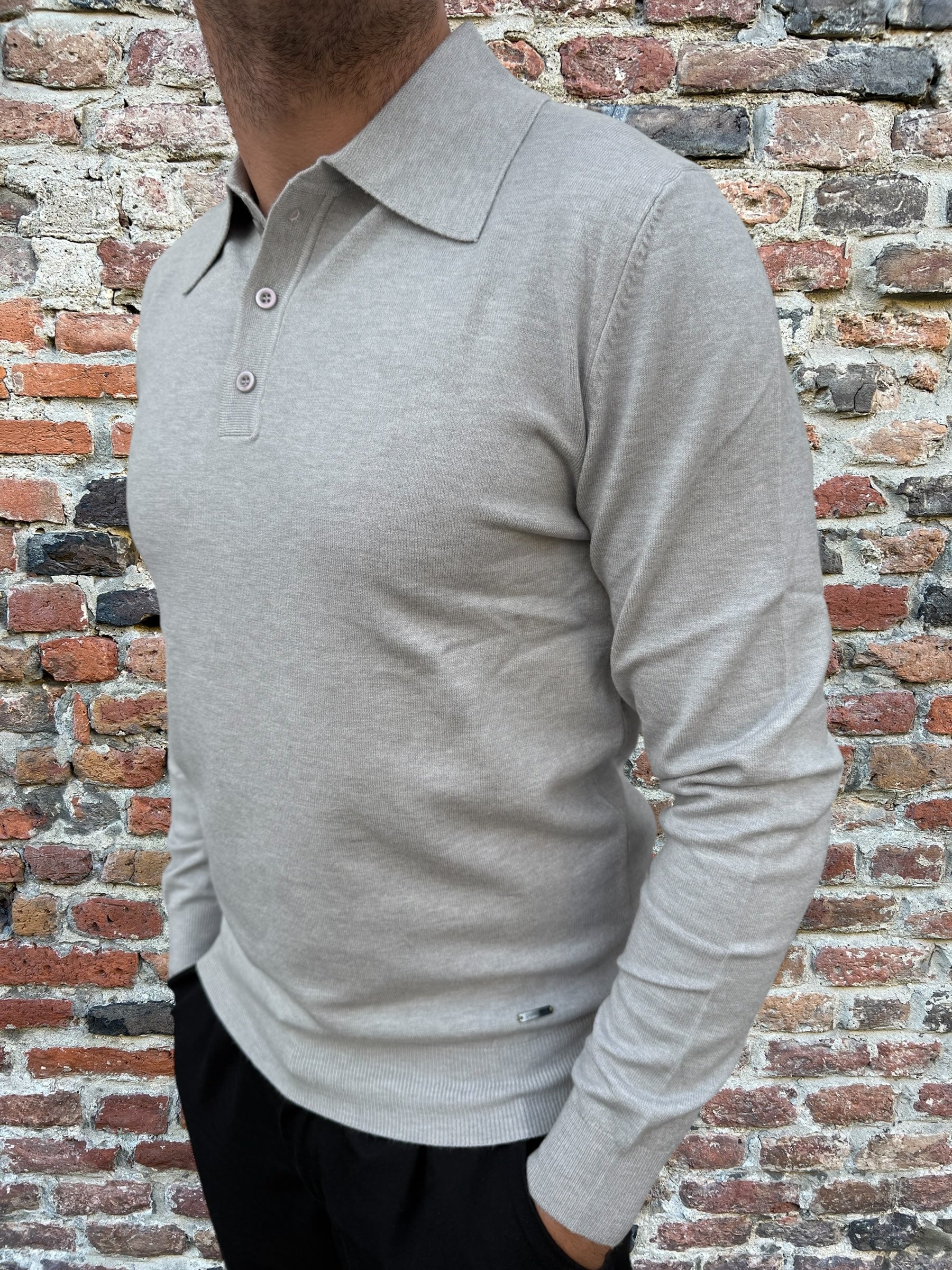 Maglioncino Polo Gianni Lupo Grigio 508 (12238891221332)