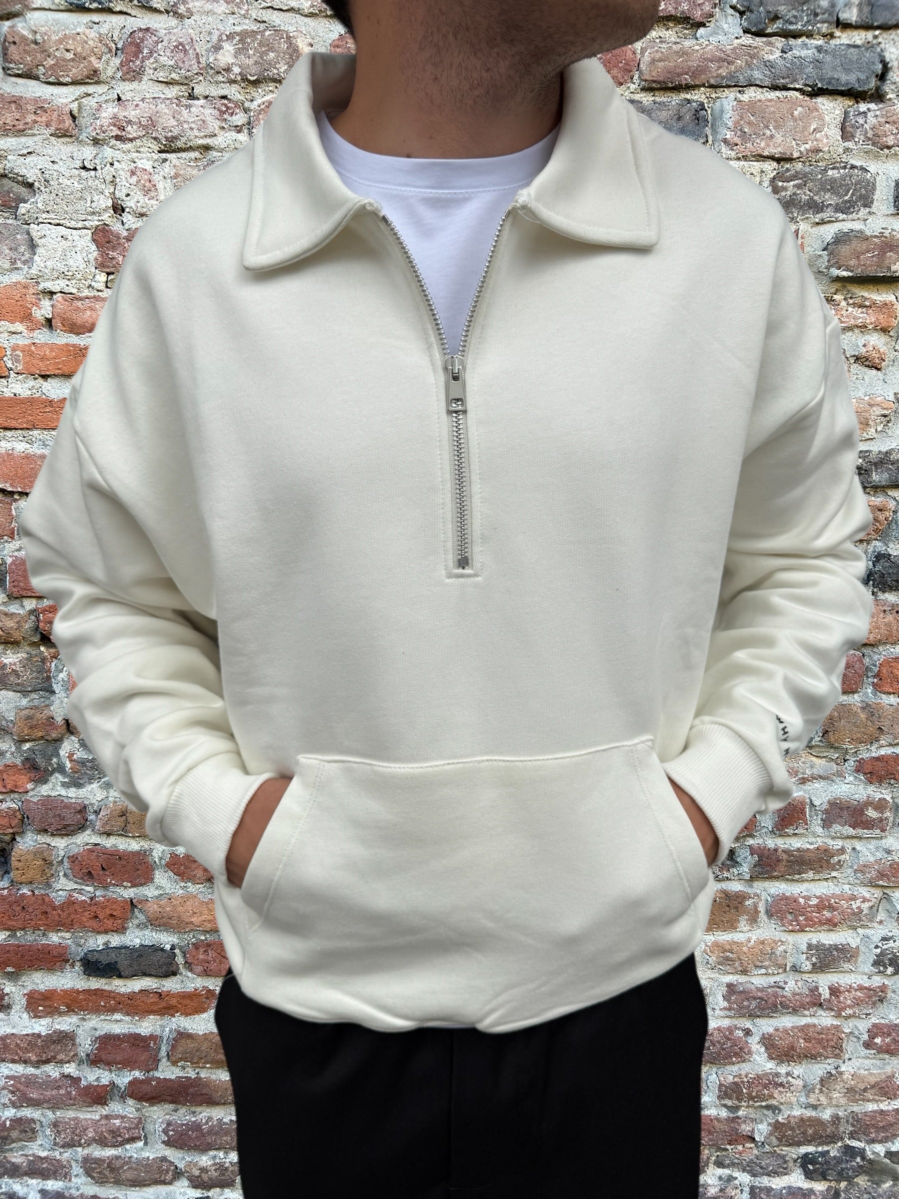 Felpa Why Not Brand Polo Sweat Panna (12278633562452)