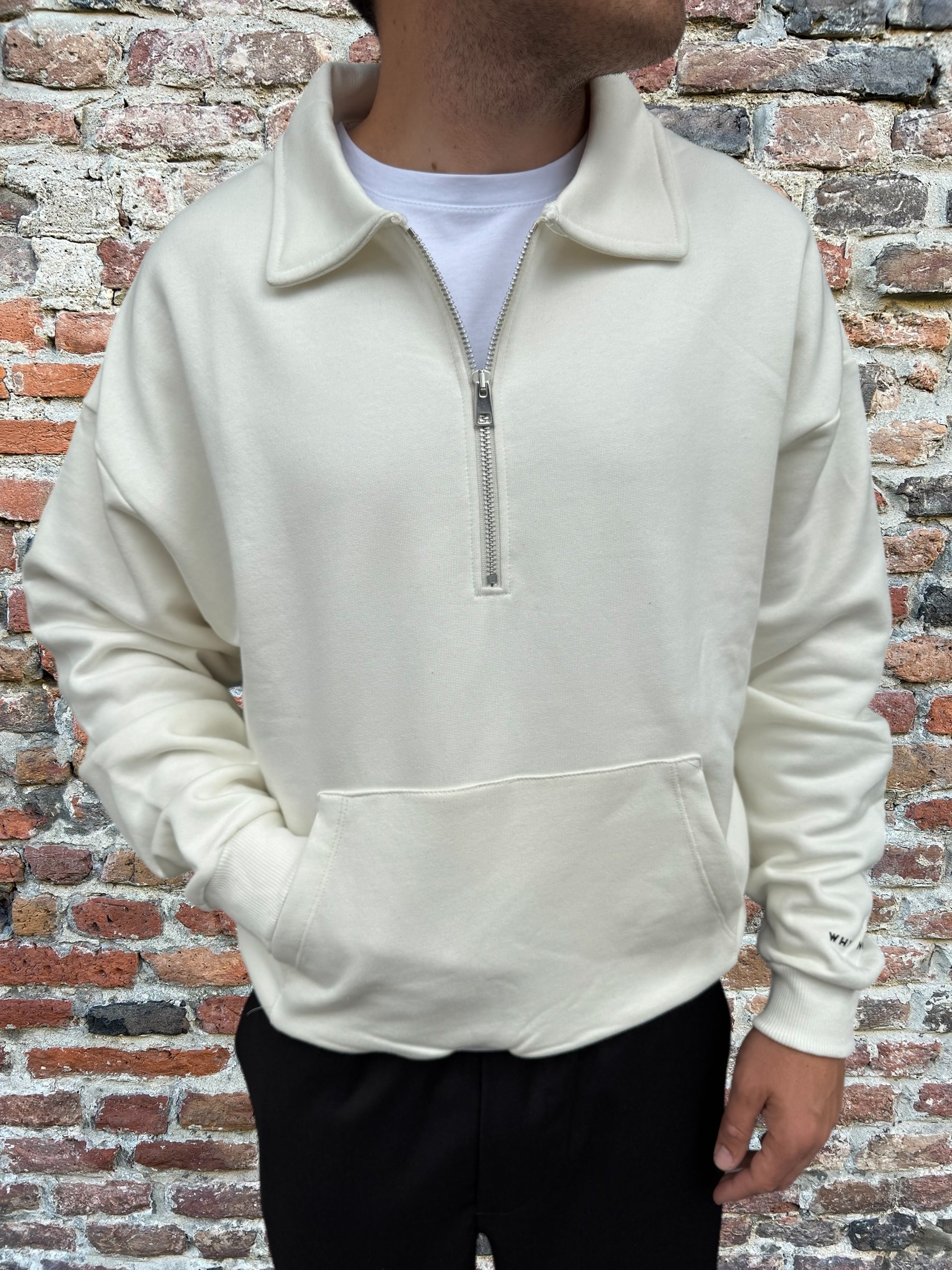 Felpa Why Not Brand Polo Sweat Panna (12278633562452)