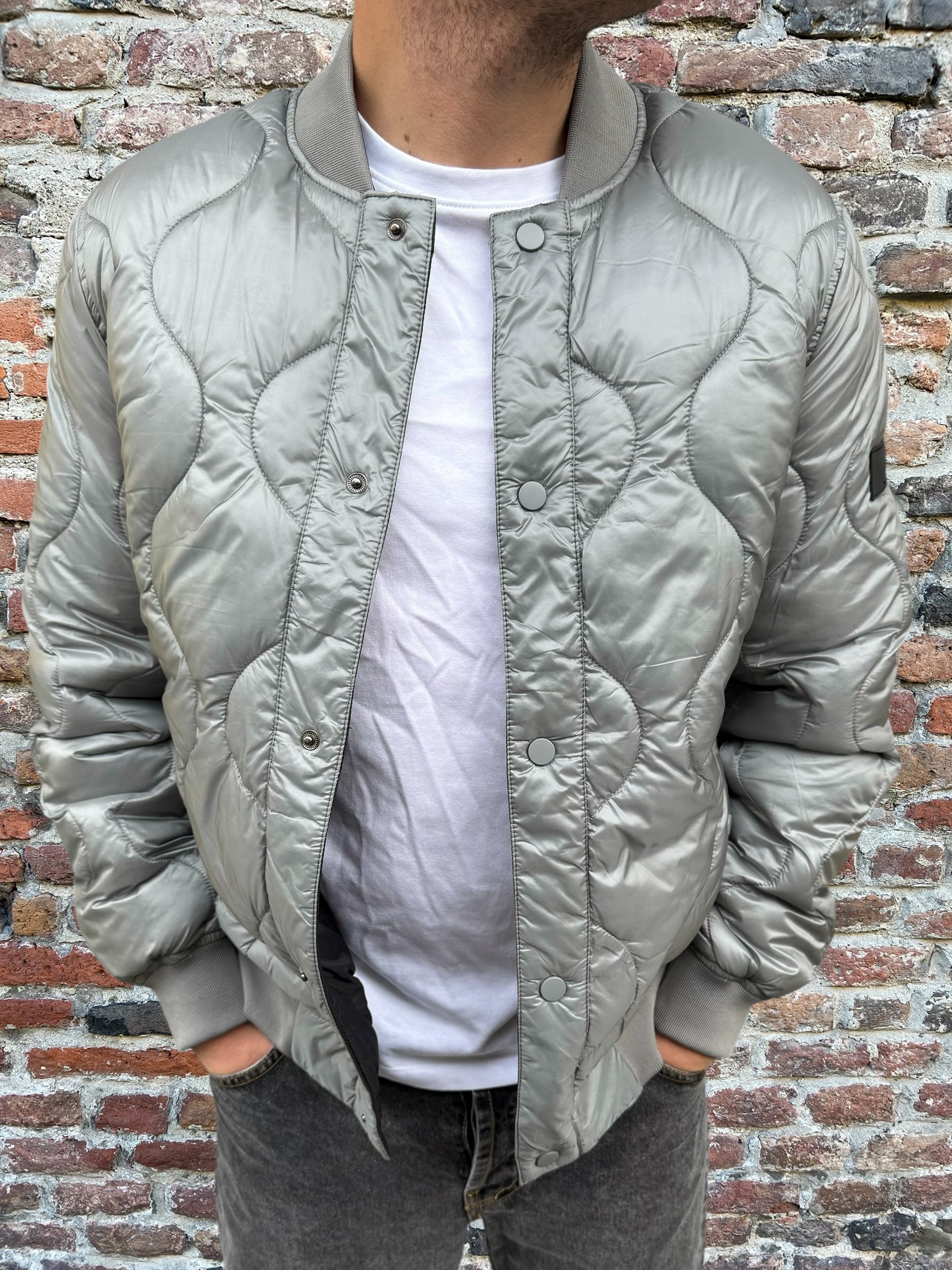 Piumino Gianni Lupo Trapuntato Grigio 319R (9801306177876)