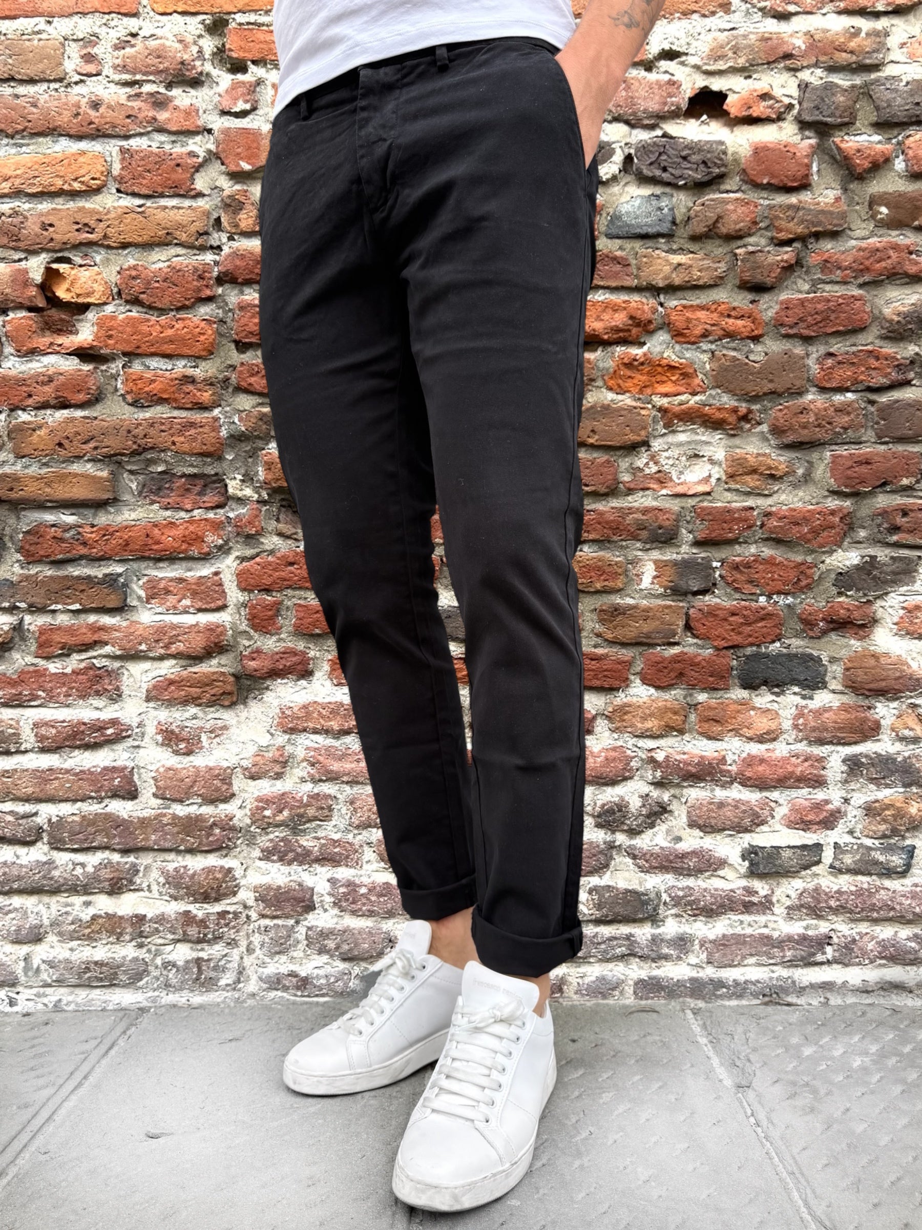 Pantalone Gianni Lupo Chinos Tahoma Nero (12242069717332)