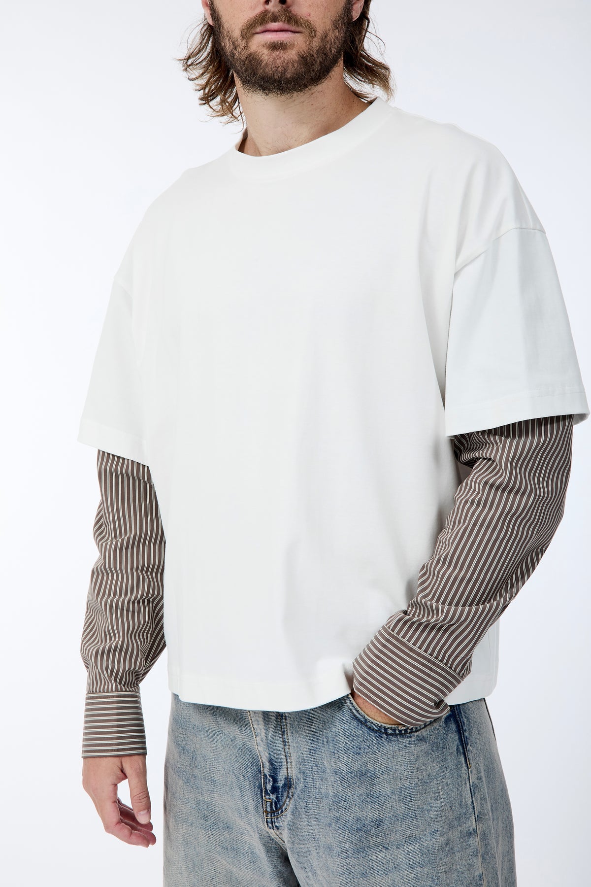 T-shirt Imperial Doppia Manica Panna